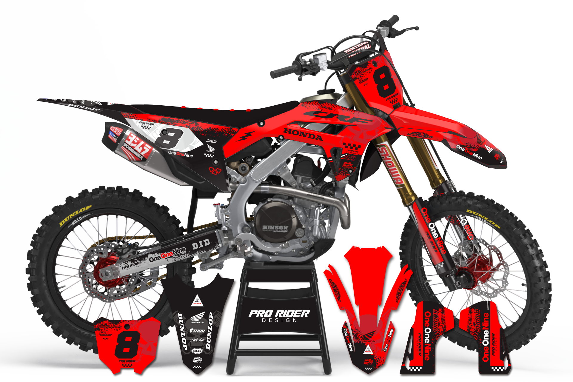 Graphics Kit HONDA Adrenaline Rush RED
