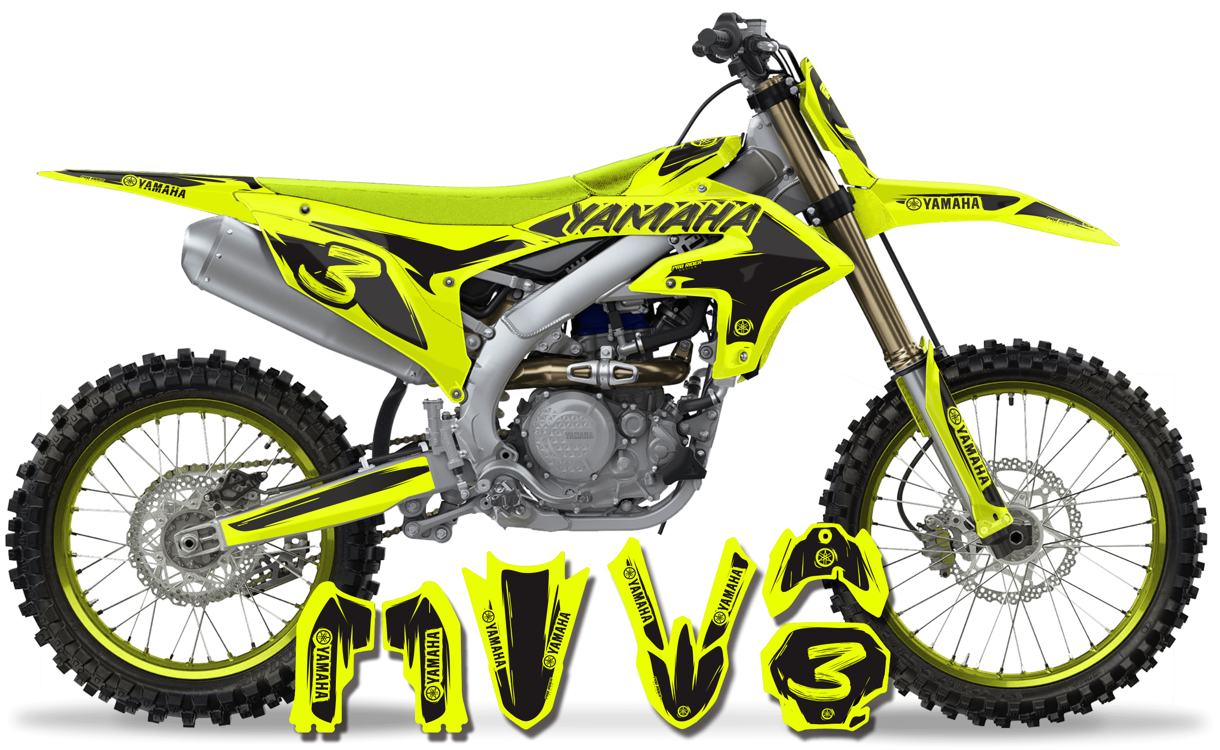 Yamaha NEON graphics KIT COSMO YELLOW