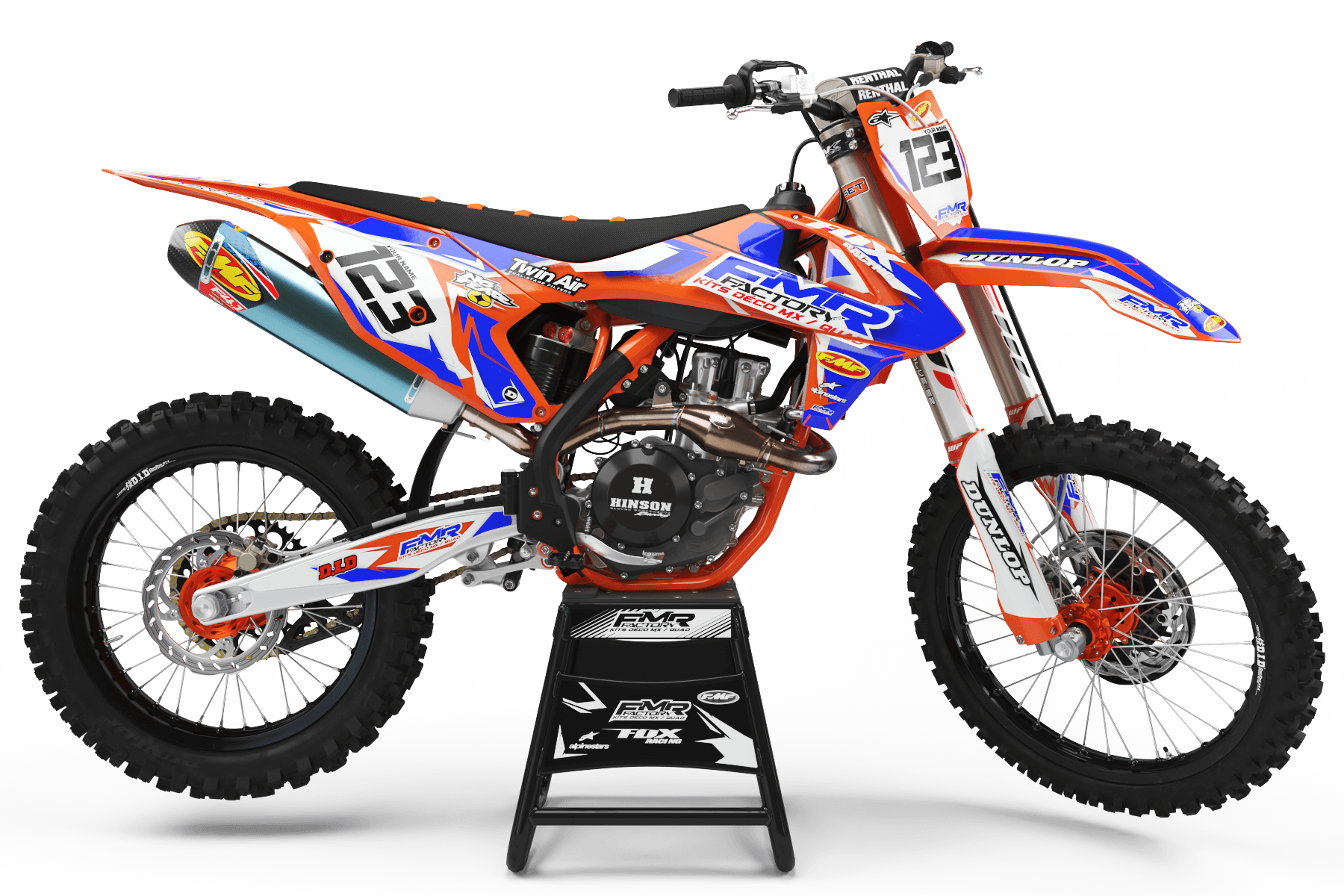 Graphics Kit FMR FACTORY ORANGE : Stunning design for your Motocross