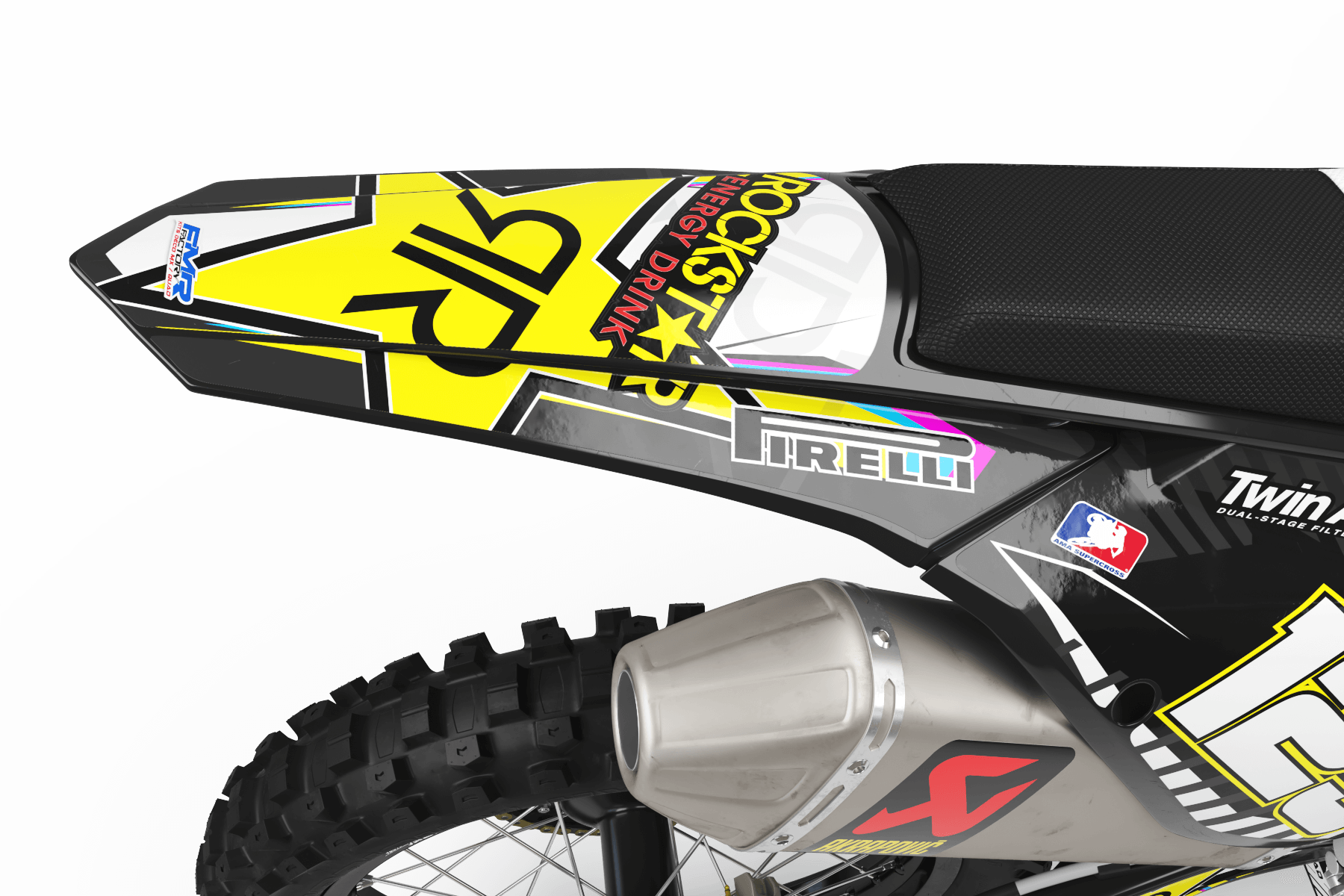 Graphics Kit ROCKSTAR Limited edition PINK BLUE YELLOW : Really cheap