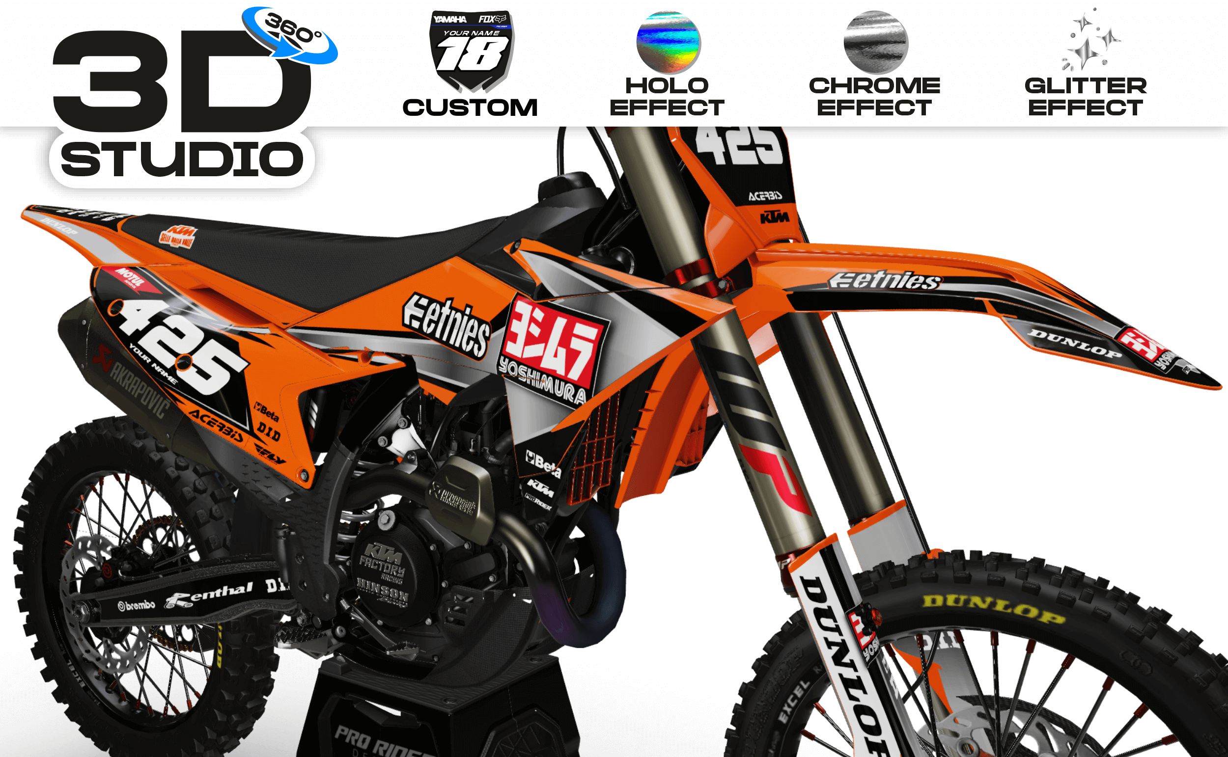 KTM Graphics Kit ETNIES YOSHIMURA - 3D