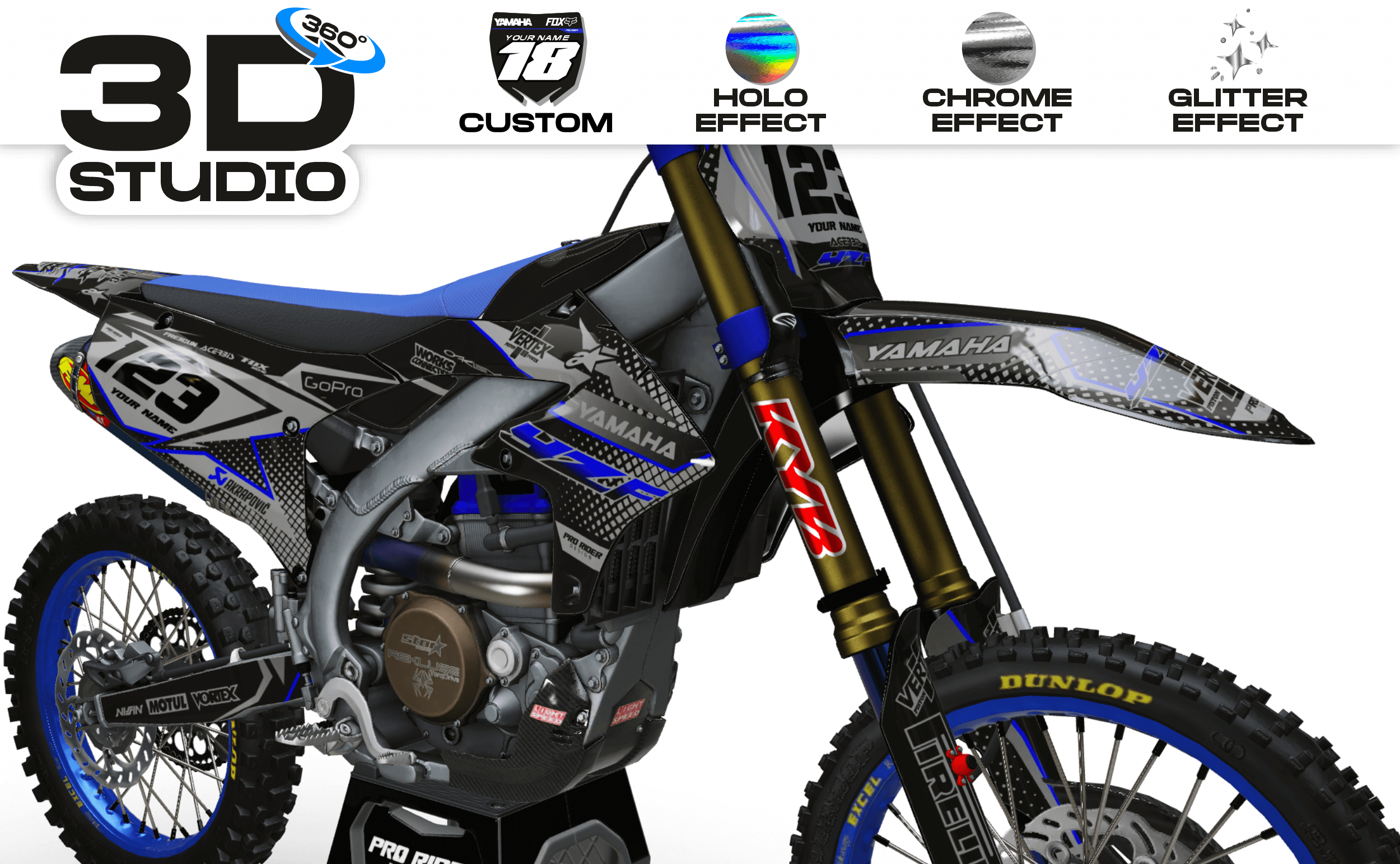 Yamaha graphics KIT FMRFACTORY DARK - 3D