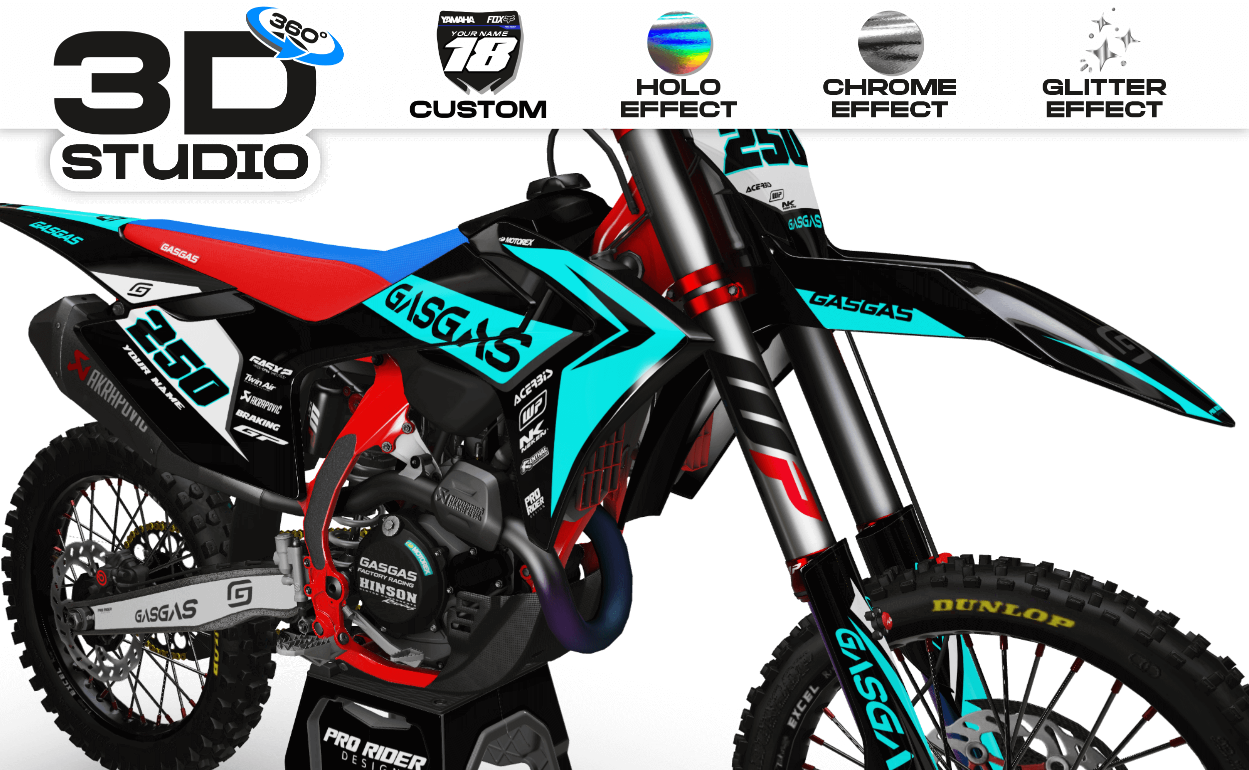 Graphics Kit GASGAS 2022 CROSS LIFE 2B - 3D