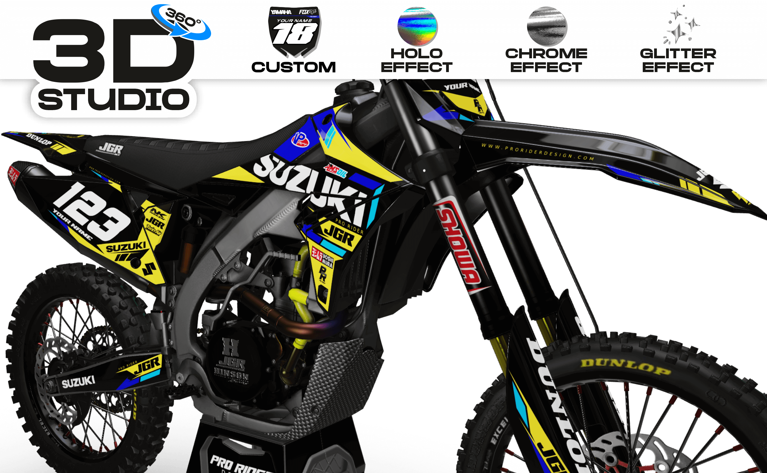 Suzuki Graphics JGR : Give style to your motocross - 3D