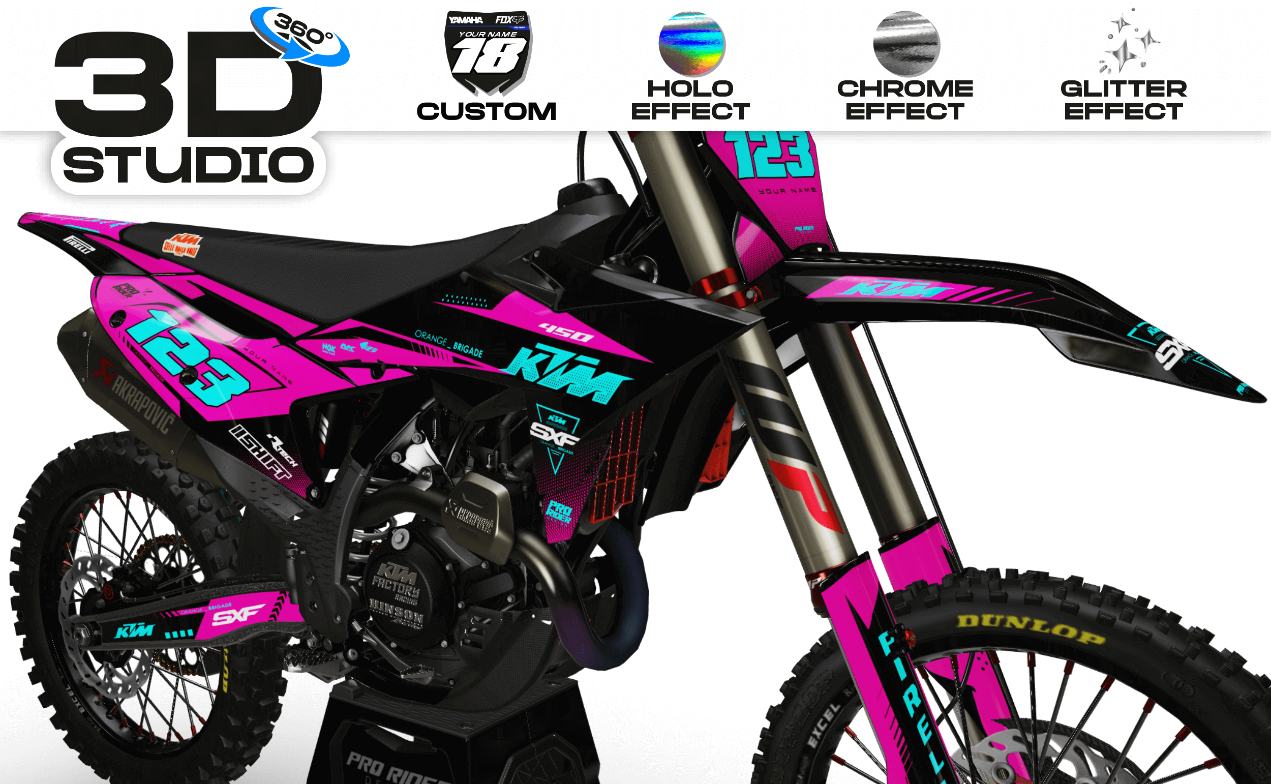 KTM Graphics Kit PERSO KLASP - 3D