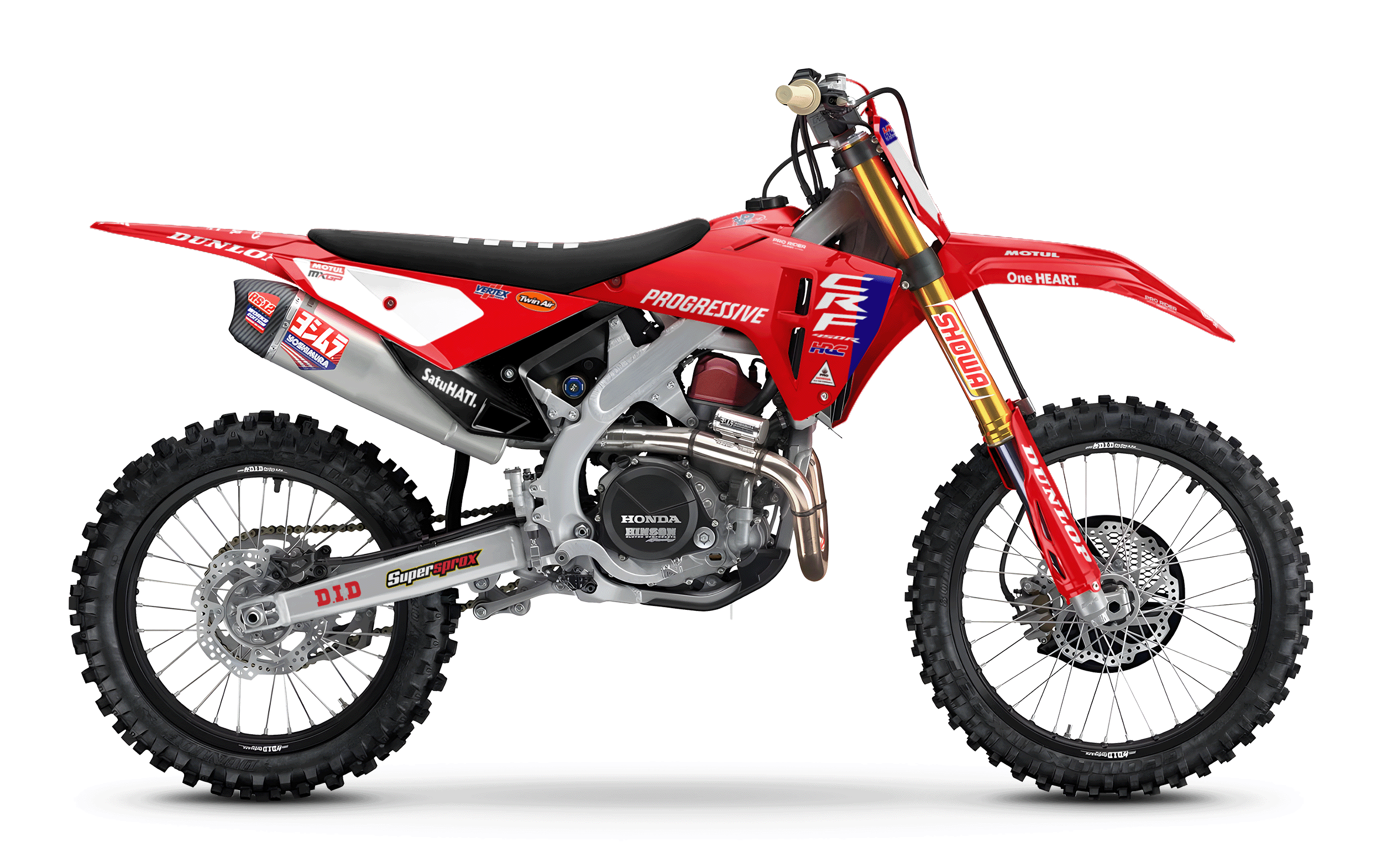 HONDA Custom Graphics Motocross HRC SMX Team PROGRESSIVE | RED