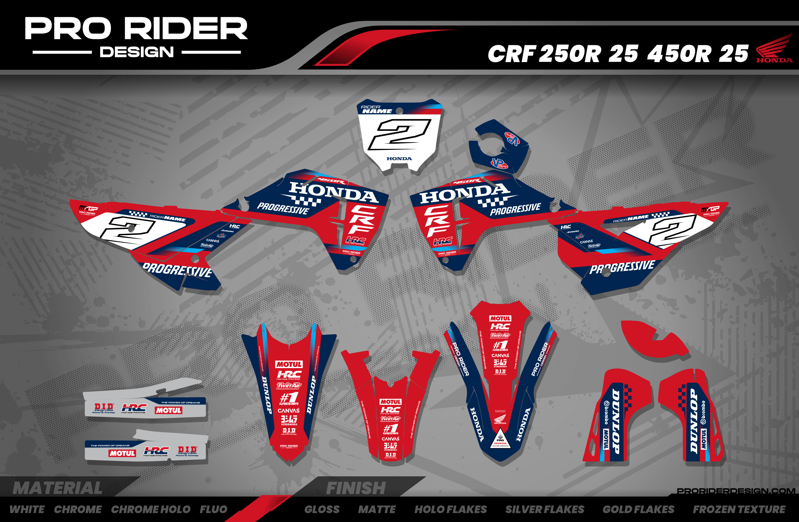 HONDA Custom Graphics Motocross TEAM HRC PROGRESSIVE | RED
