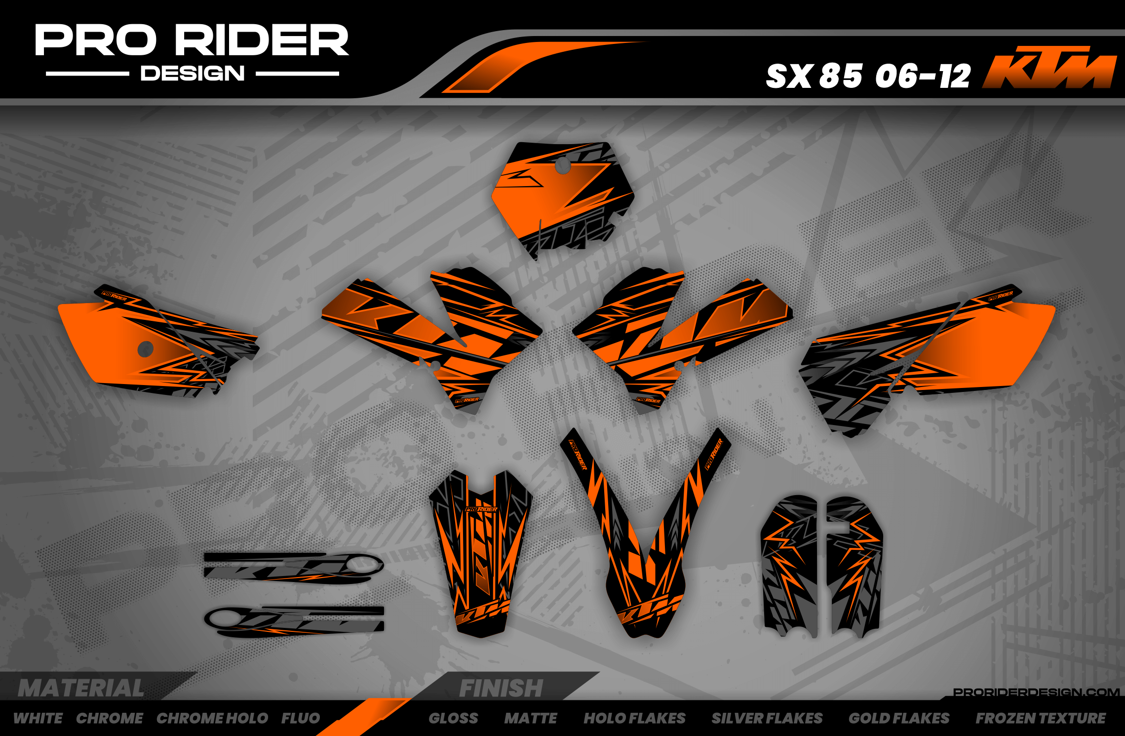 KTM Graphics ORANGE BOLD EFFECT