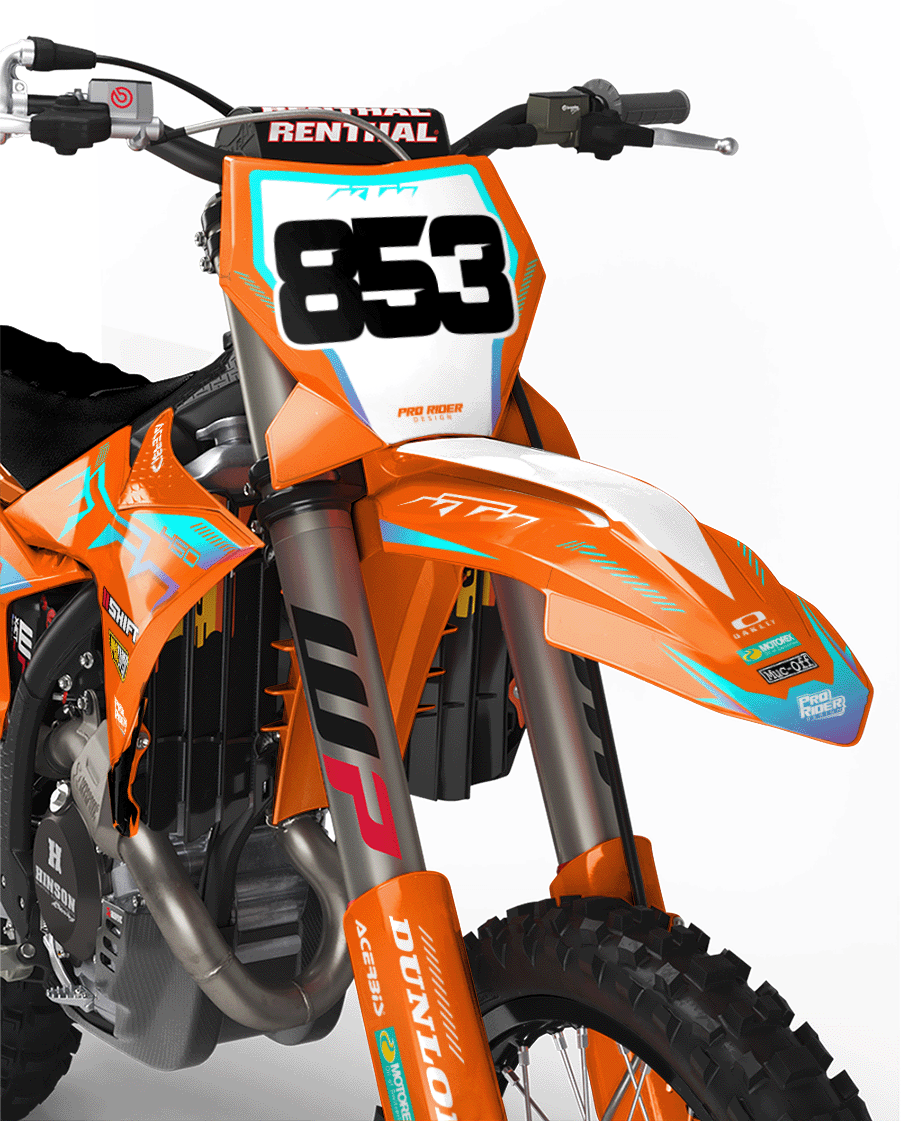 KTM Graphics SX XC SXF XCF EXC.. | Shadow Edition | Orange teal