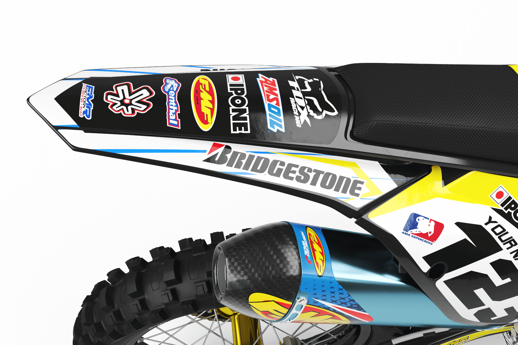 Graphics Kit BOXER YELLOW : Add value to your Motocross and Quad