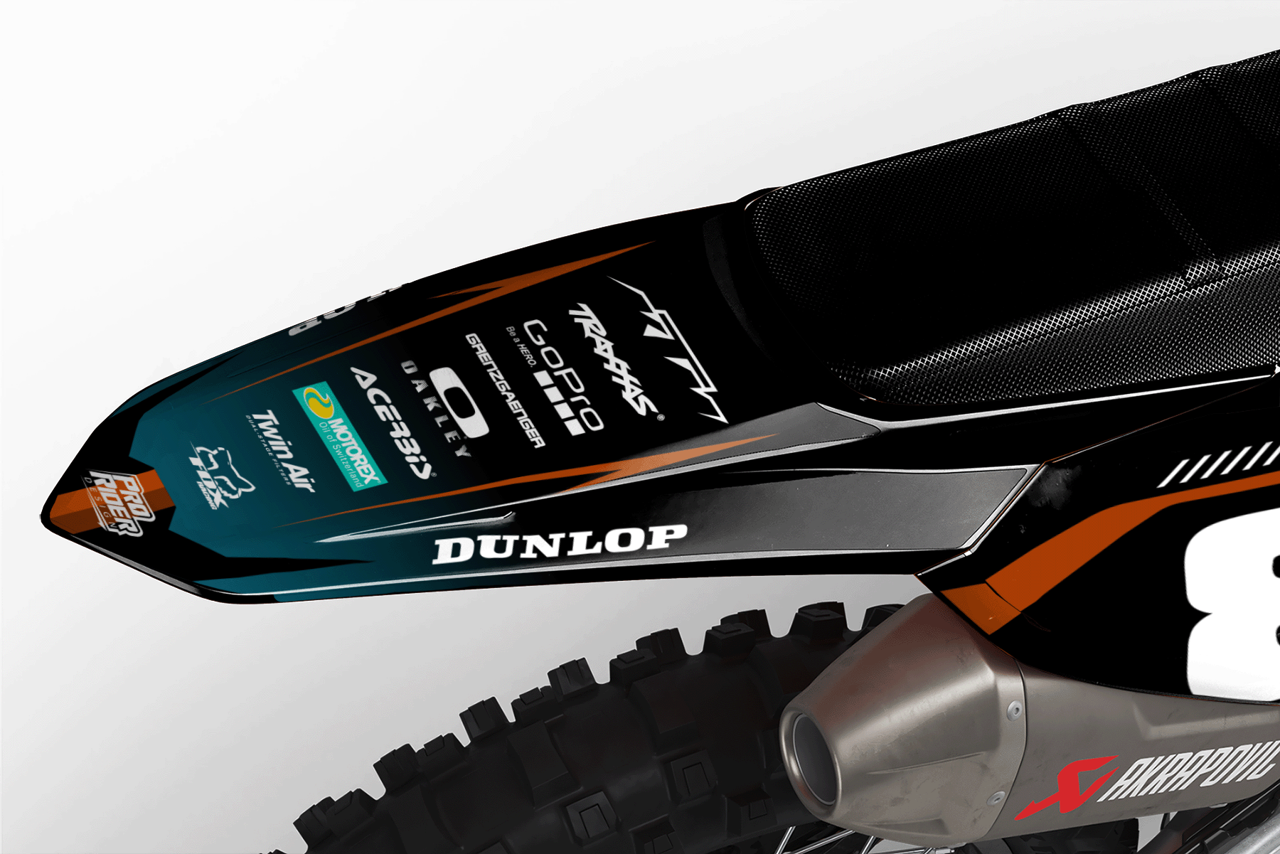 KTM Graphics SX XC SXF XCF EXC.. | Shadow Edition | Black orange dark teal