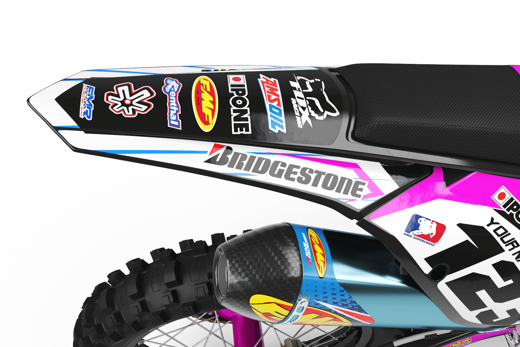 Graphics Kit BOXER PINK : Add value to your Motocross and Quad