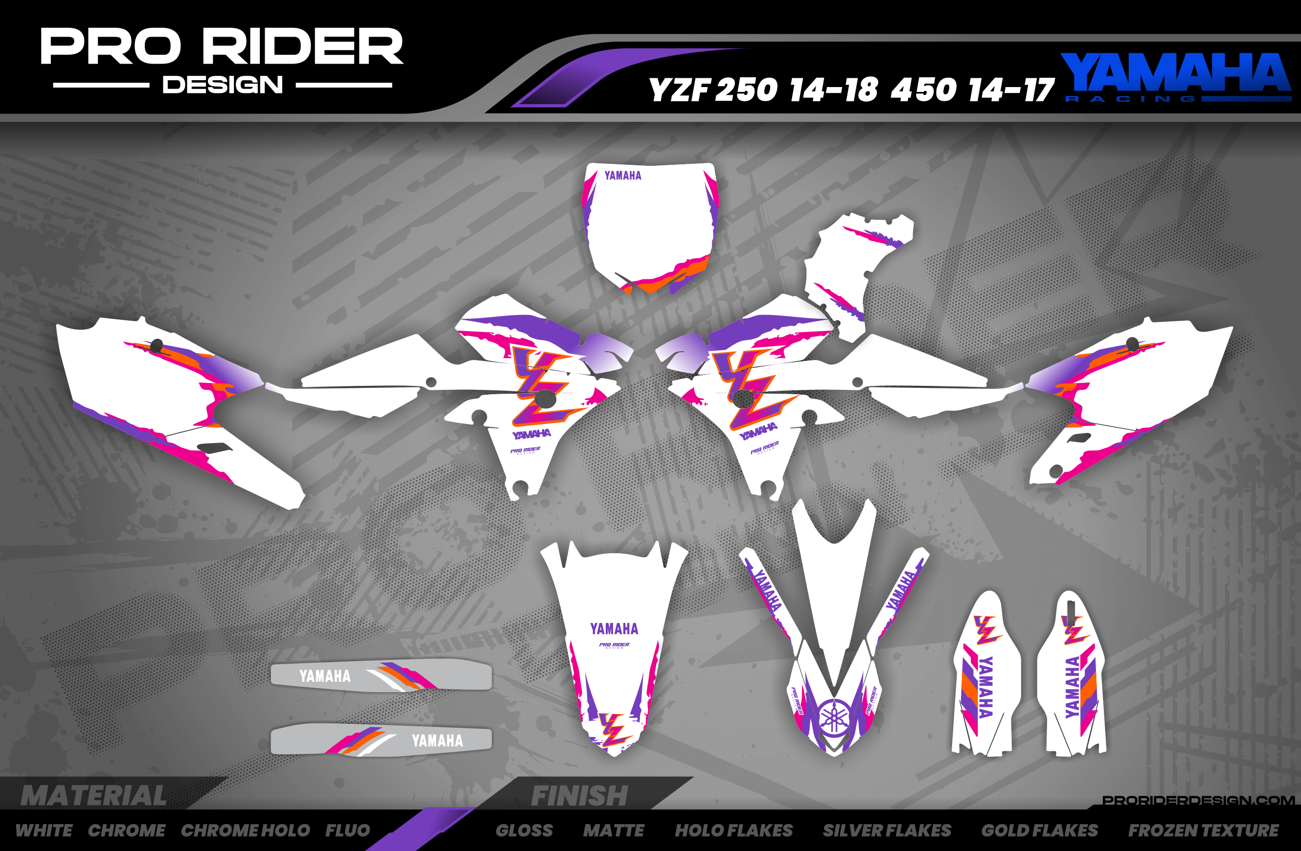 Motocross Graphics YAMAHA 93th White