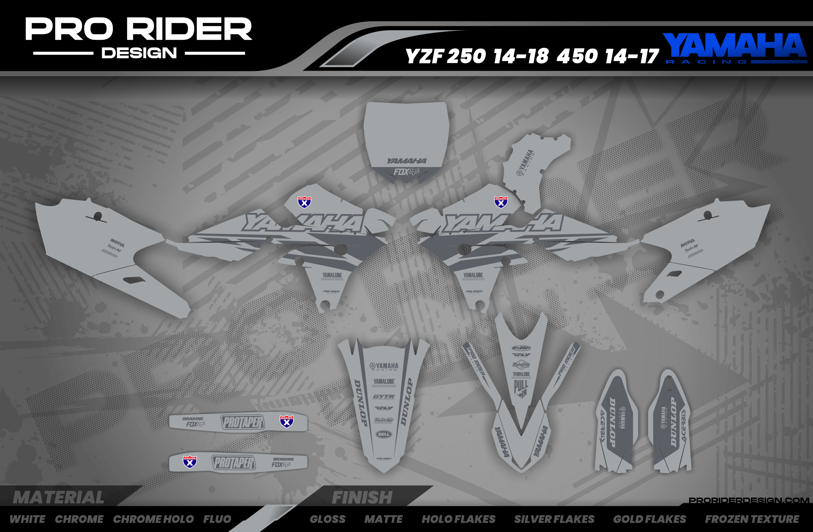 YZ YZF TTR PW Custom Graphics YAMAHA Speed Blocks - GREY