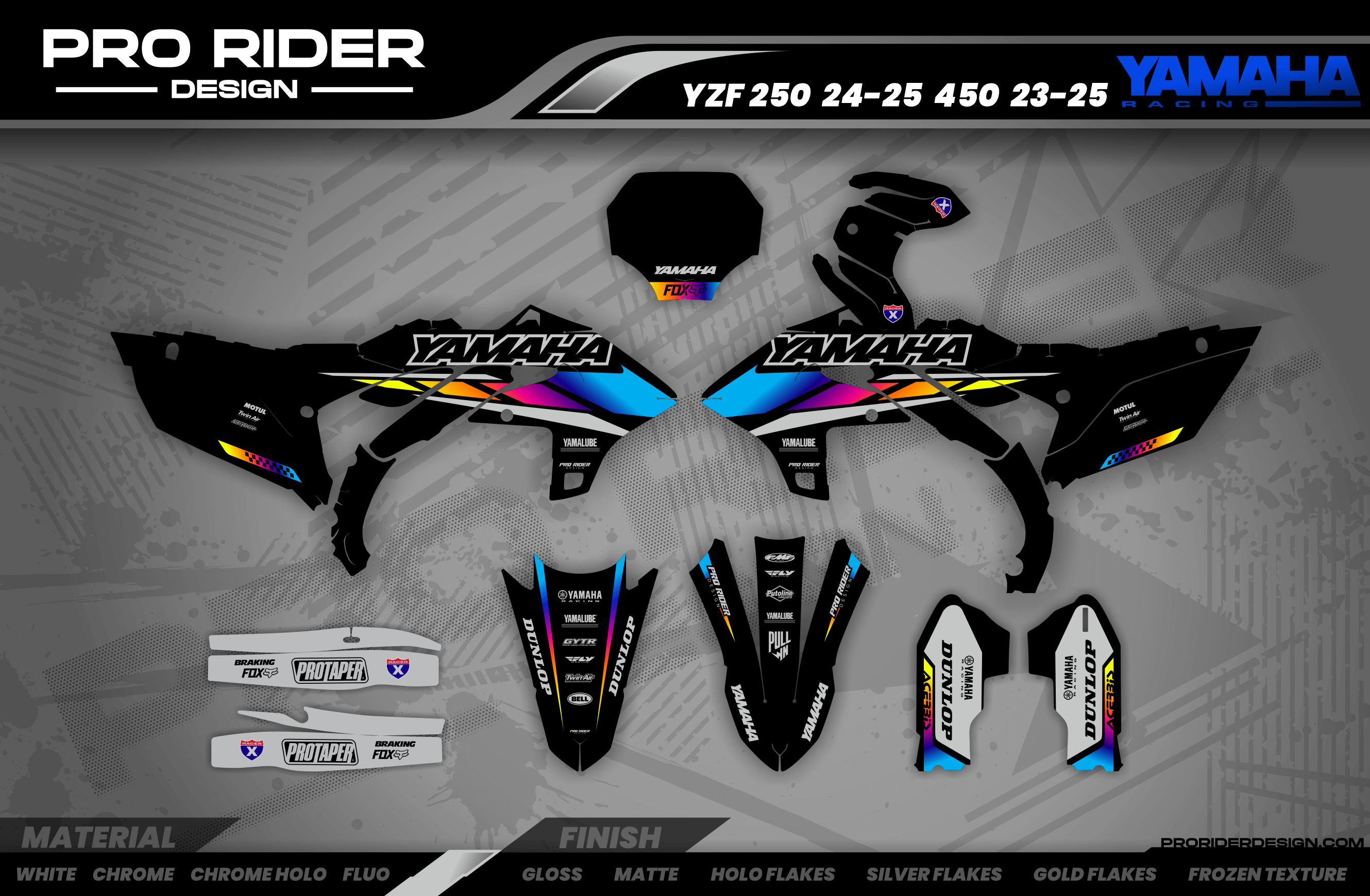 YZ YZF TTR PW Custom Graphics YAMAHA Speed Blocks - BLACK