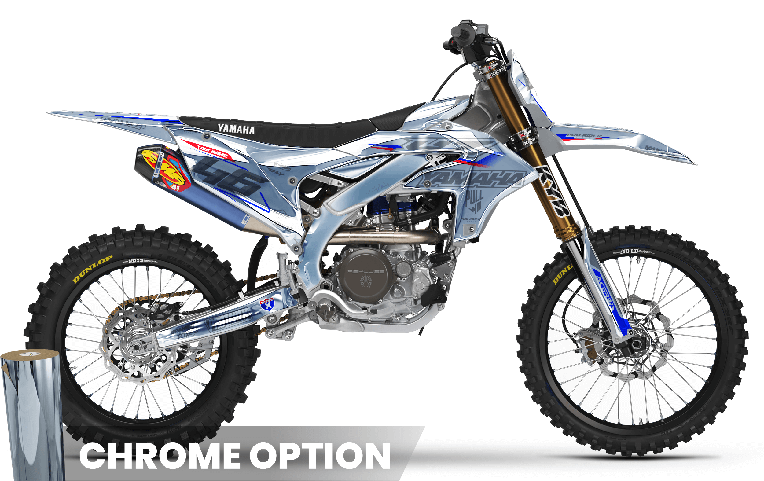 YZ YZF TTR PW Custom Graphics KIT YAMAHA GREY FLAG