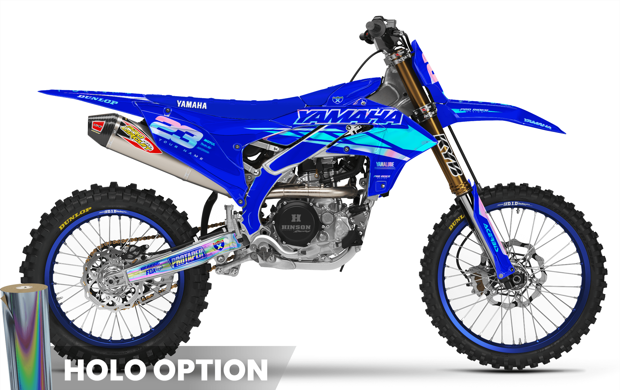 YZ YZF TTR PW Custom Graphics YAMAHA Speed Blocks - BLUE