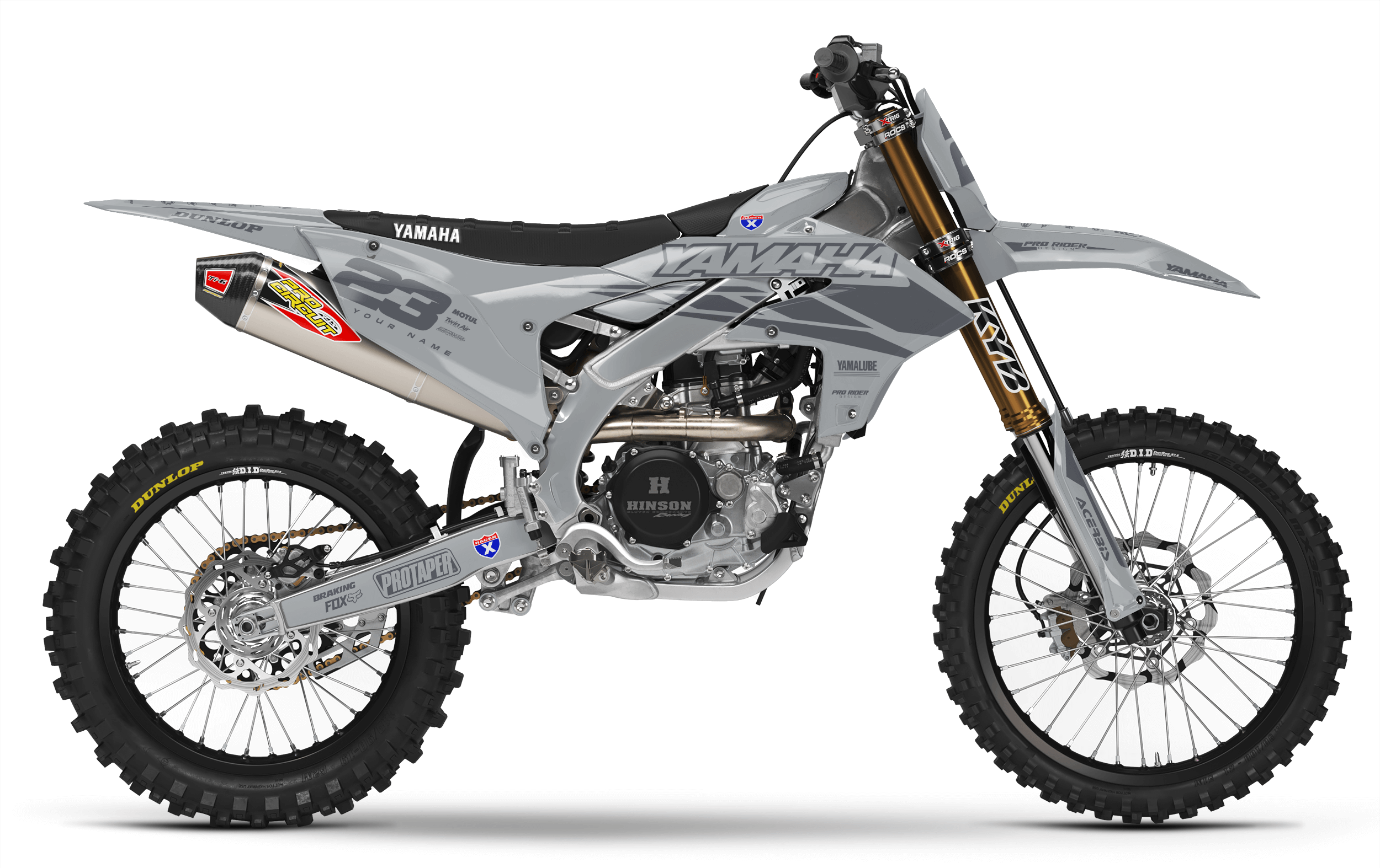 YZ YZF TTR PW Custom Graphics YAMAHA Speed Blocks - GREY