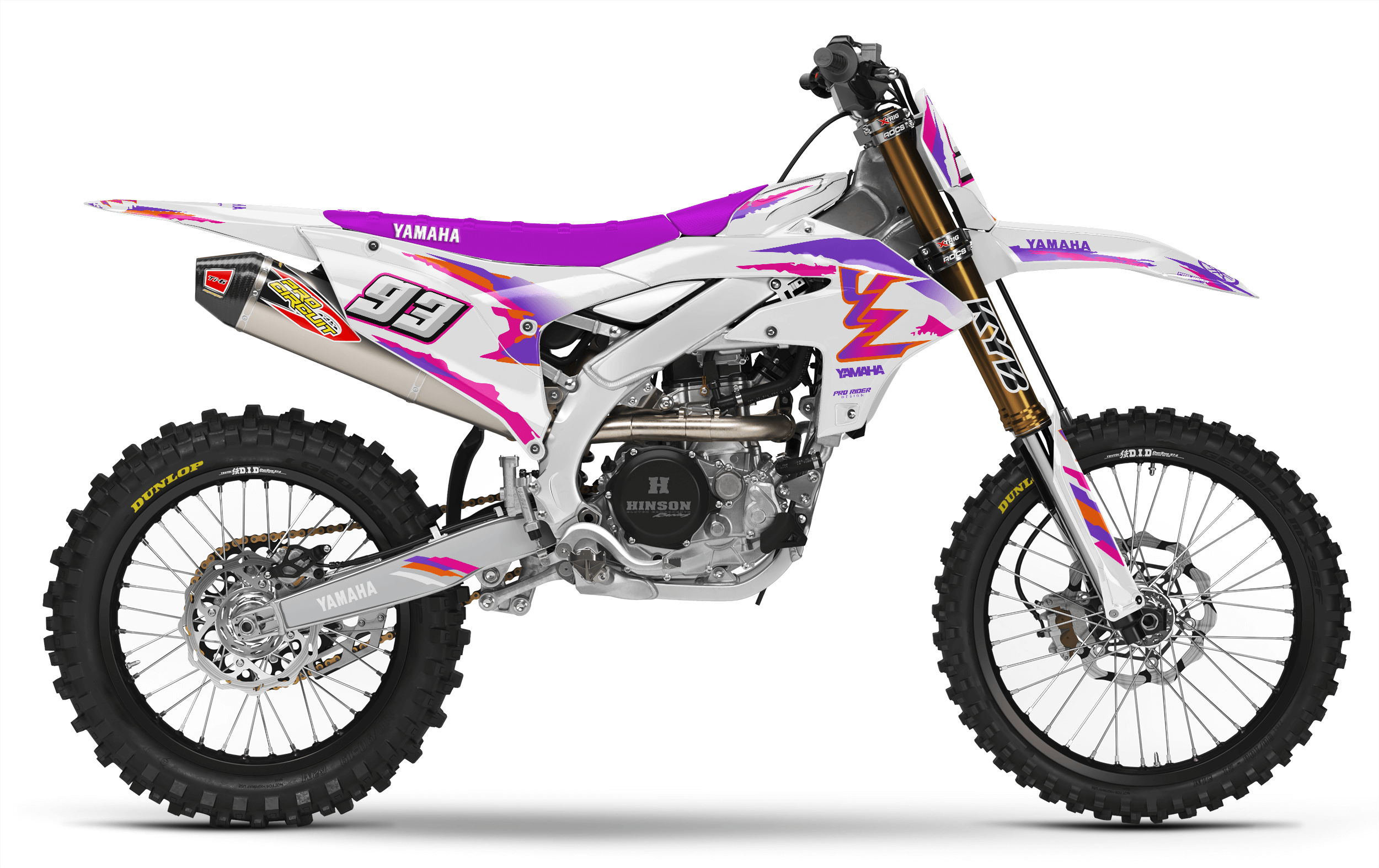 Motocross Graphics YAMAHA 93th White