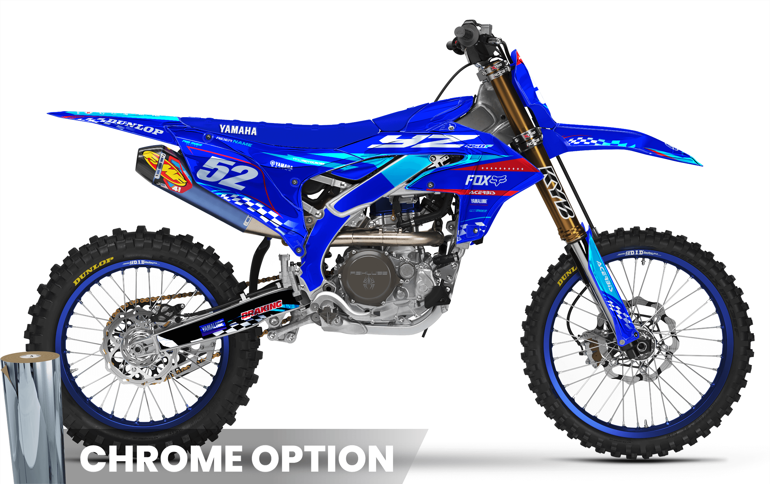 Graphics Motocross YAMAHA Racer - BLUE