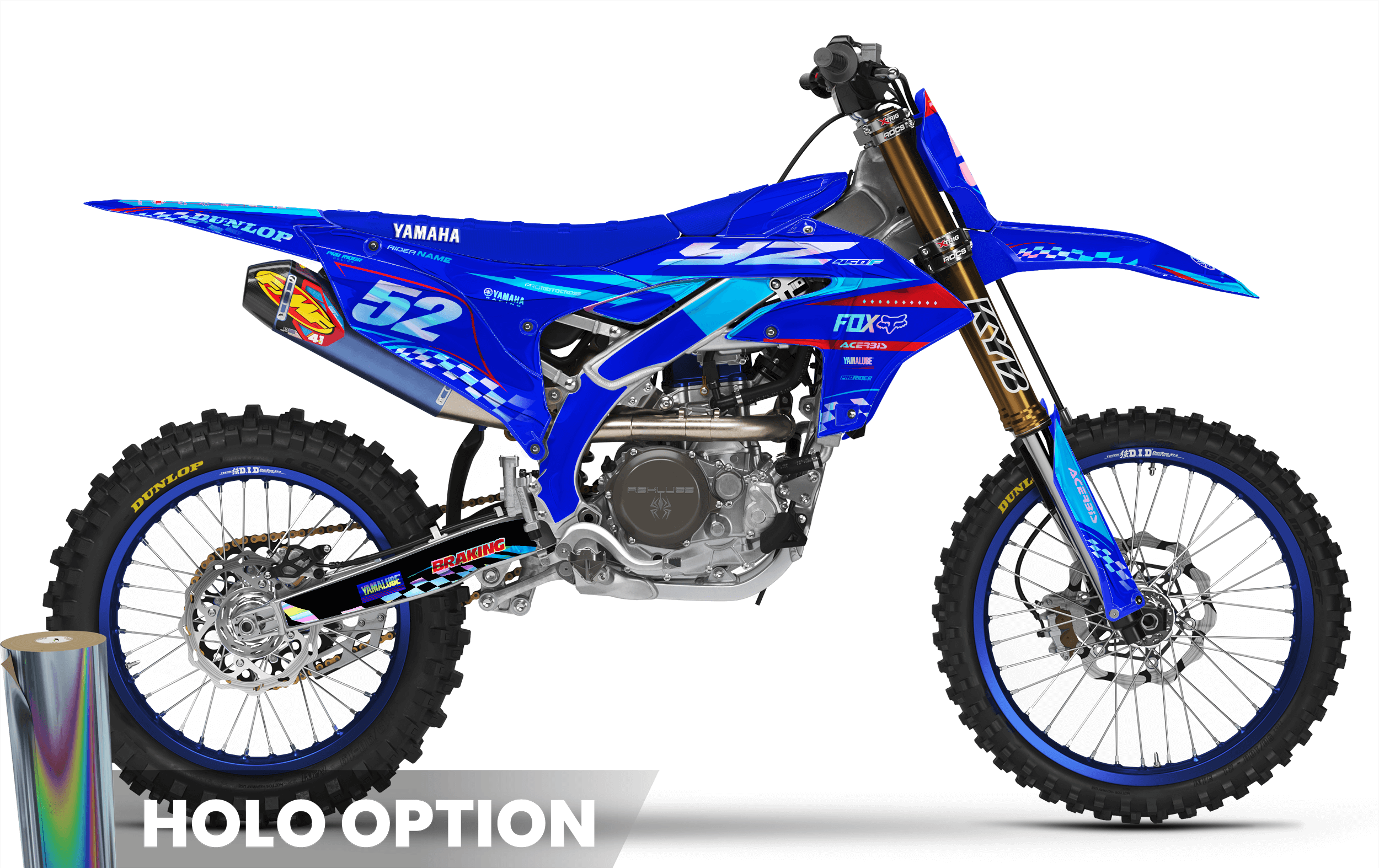 Graphics Motocross YAMAHA Racer - BLUE