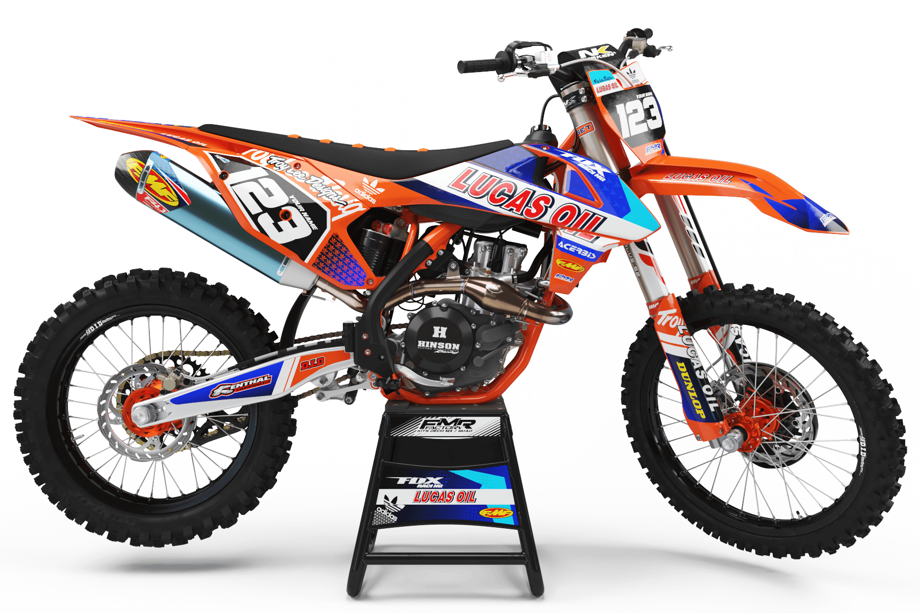 Graphics Kit LUCAS OIL ORANGE : The best kit for your bike