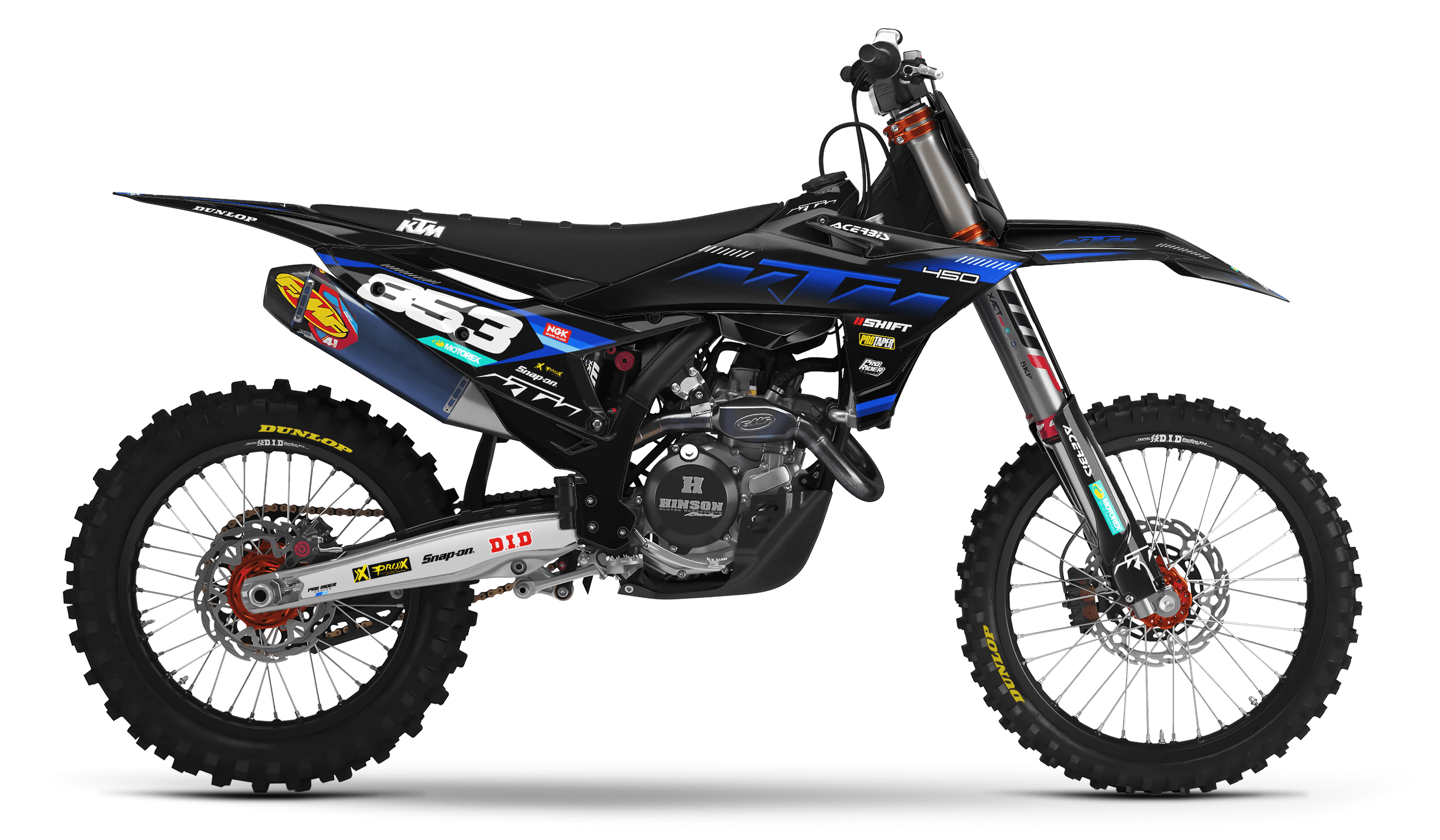 KTM Graphics SX XC SXF XCF EXC.. | Shadow Edition | Black blue