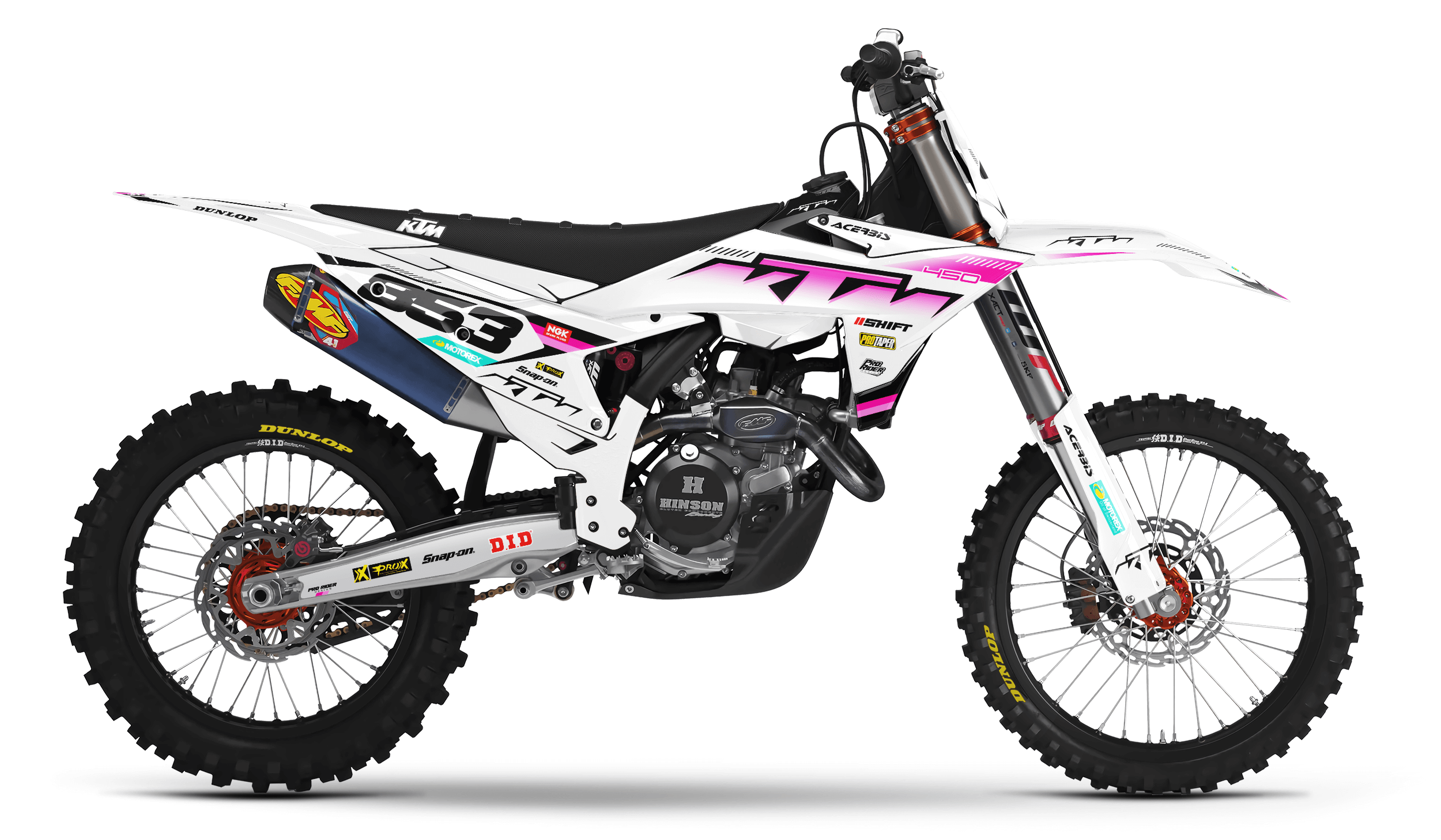 KTM Graphics SX XC SXF XCF EXC.. | Shadow Edition | White & pink