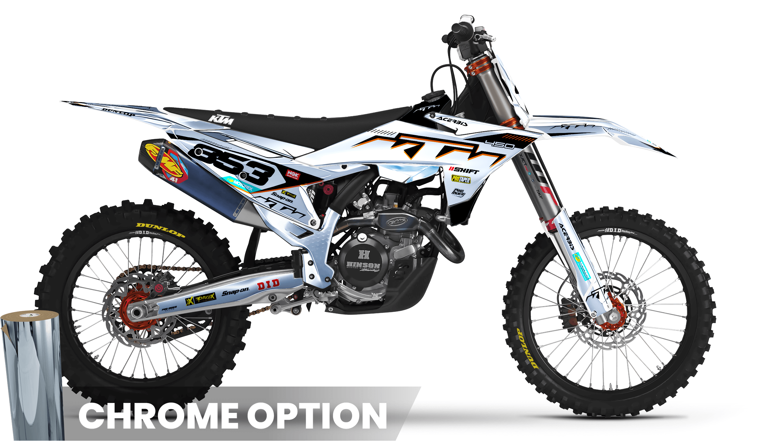 KTM Graphics SX XC SXF XCF EXC.. | Shadow Edition | White & black