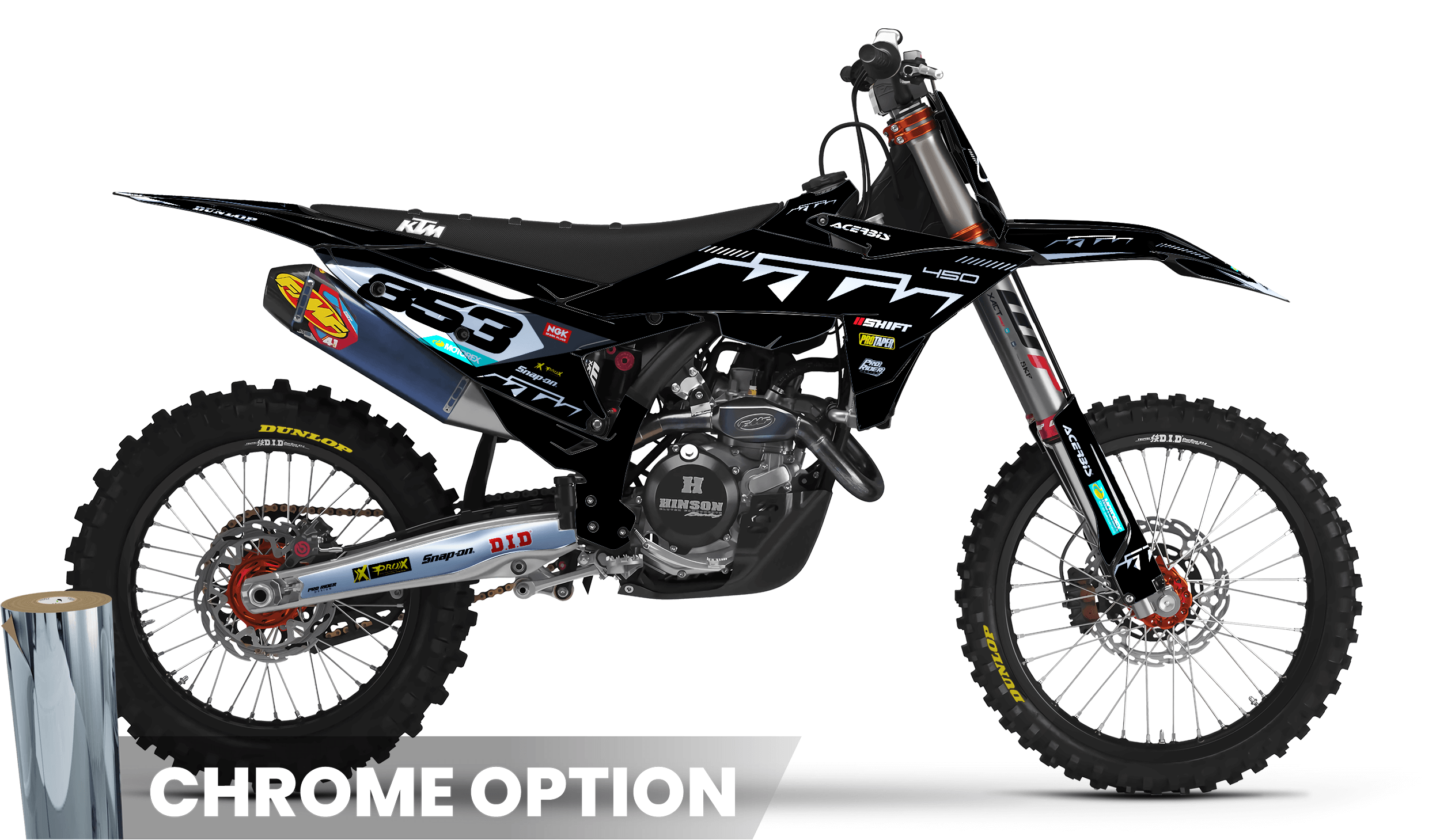 KTM Graphics SX XC SXF XCF EXC.. | Shadow Edition | Black white