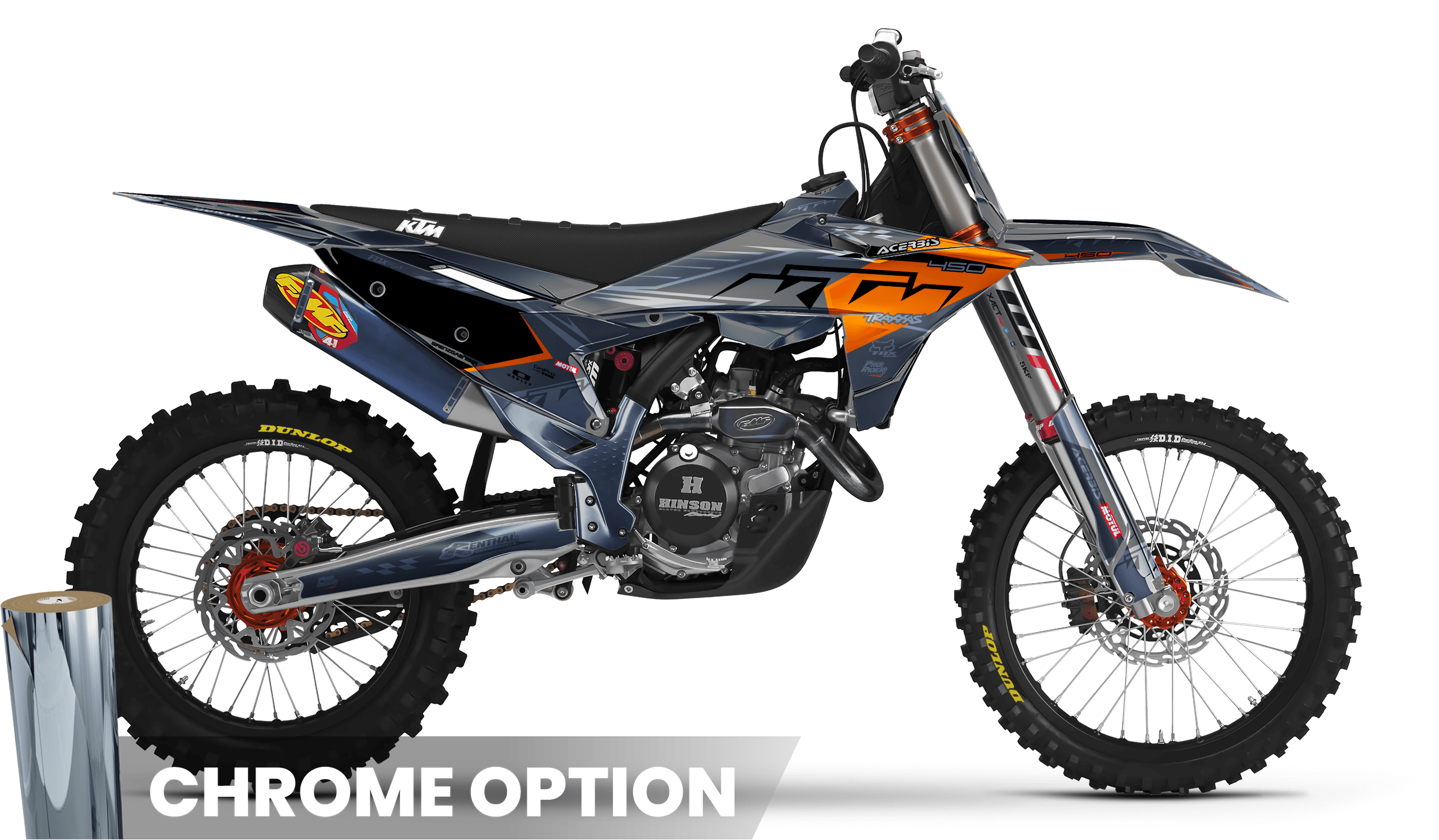 KTM Graphics SX XC SXF XCF EXC.. - ProLine Grey/orange