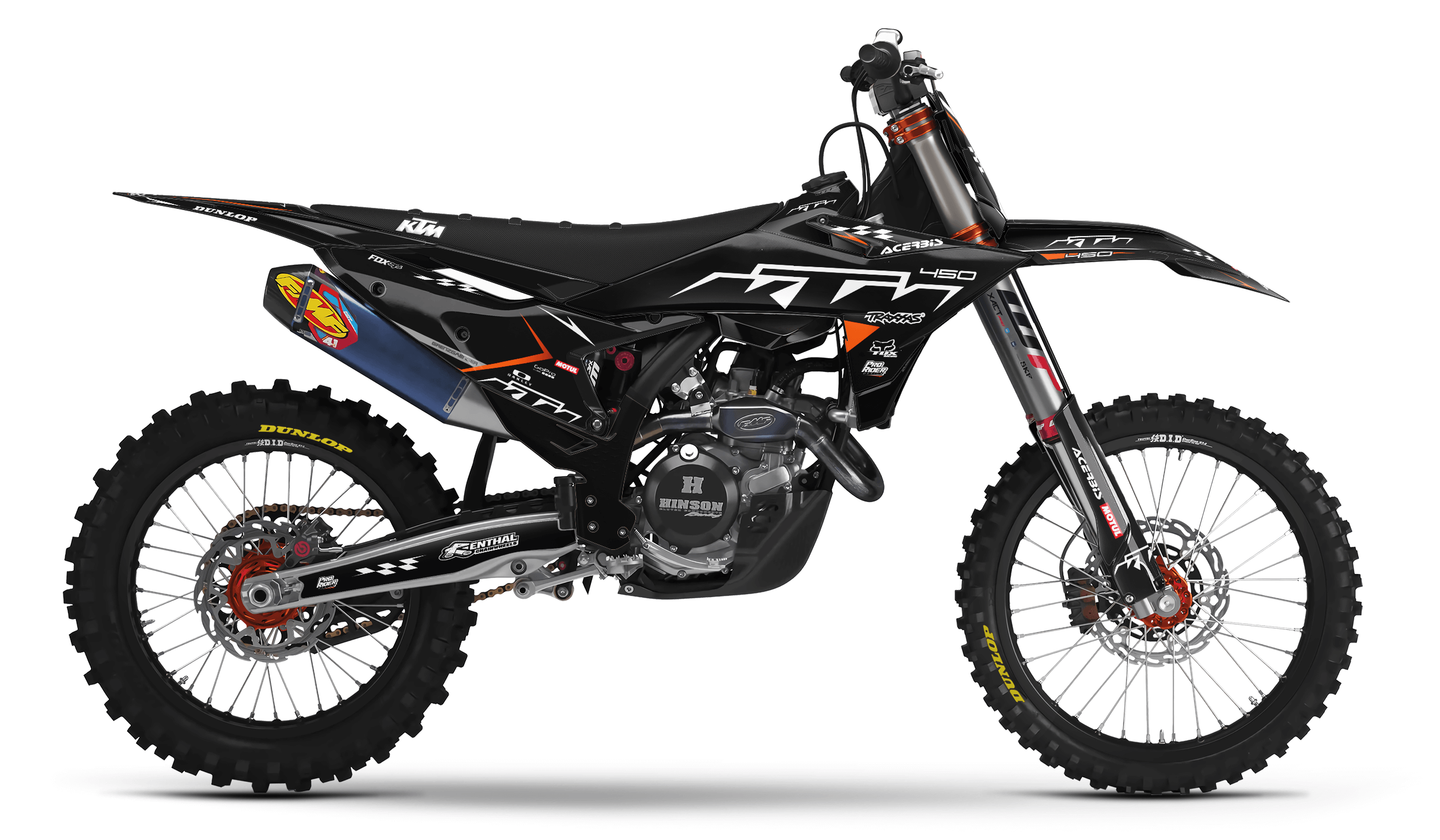 KTM Graphics SX XC SXF XCF EXC.. - ProLine Black/orange