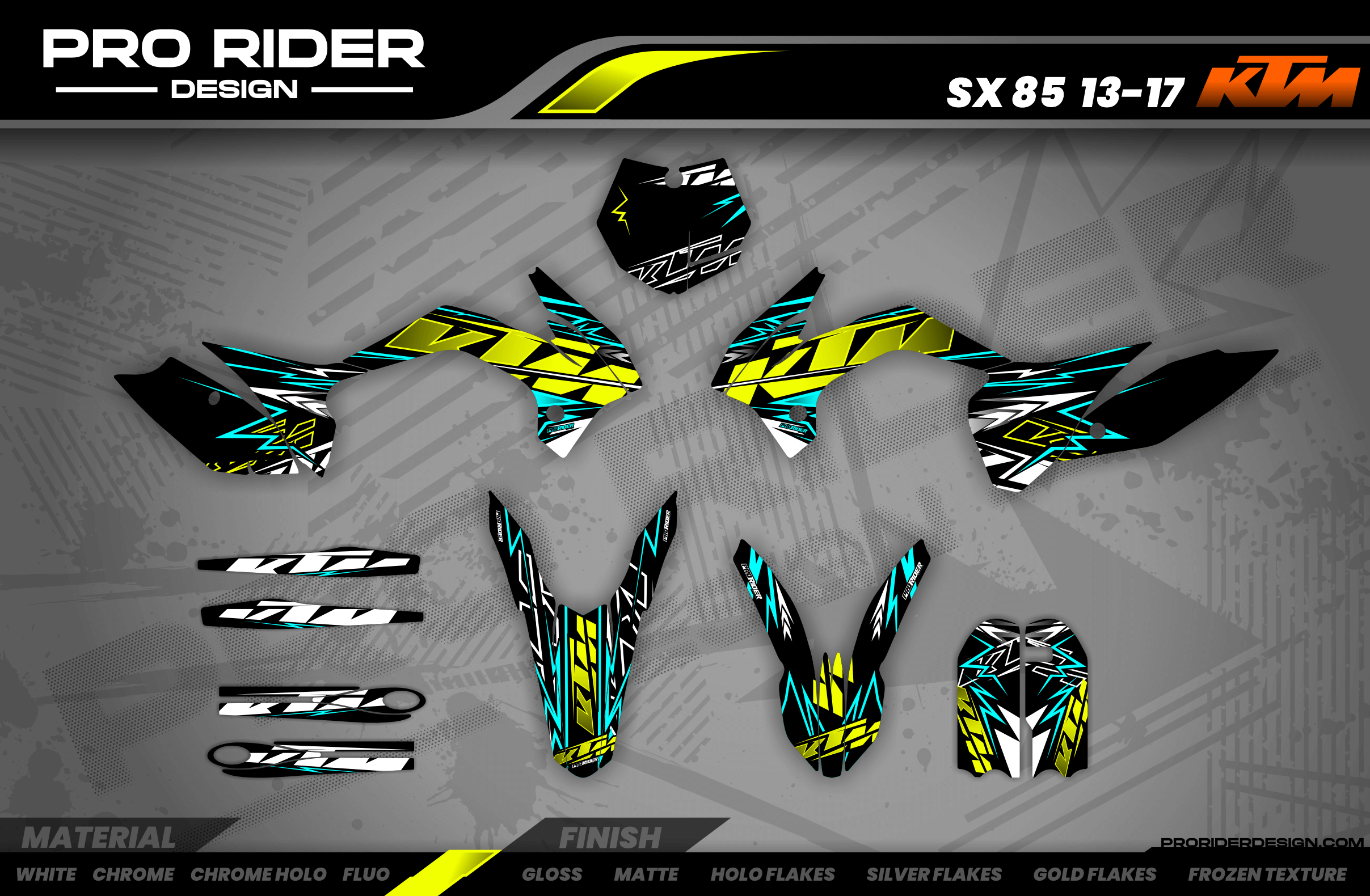 KTM Graphics TEAL BOLD EFFECT