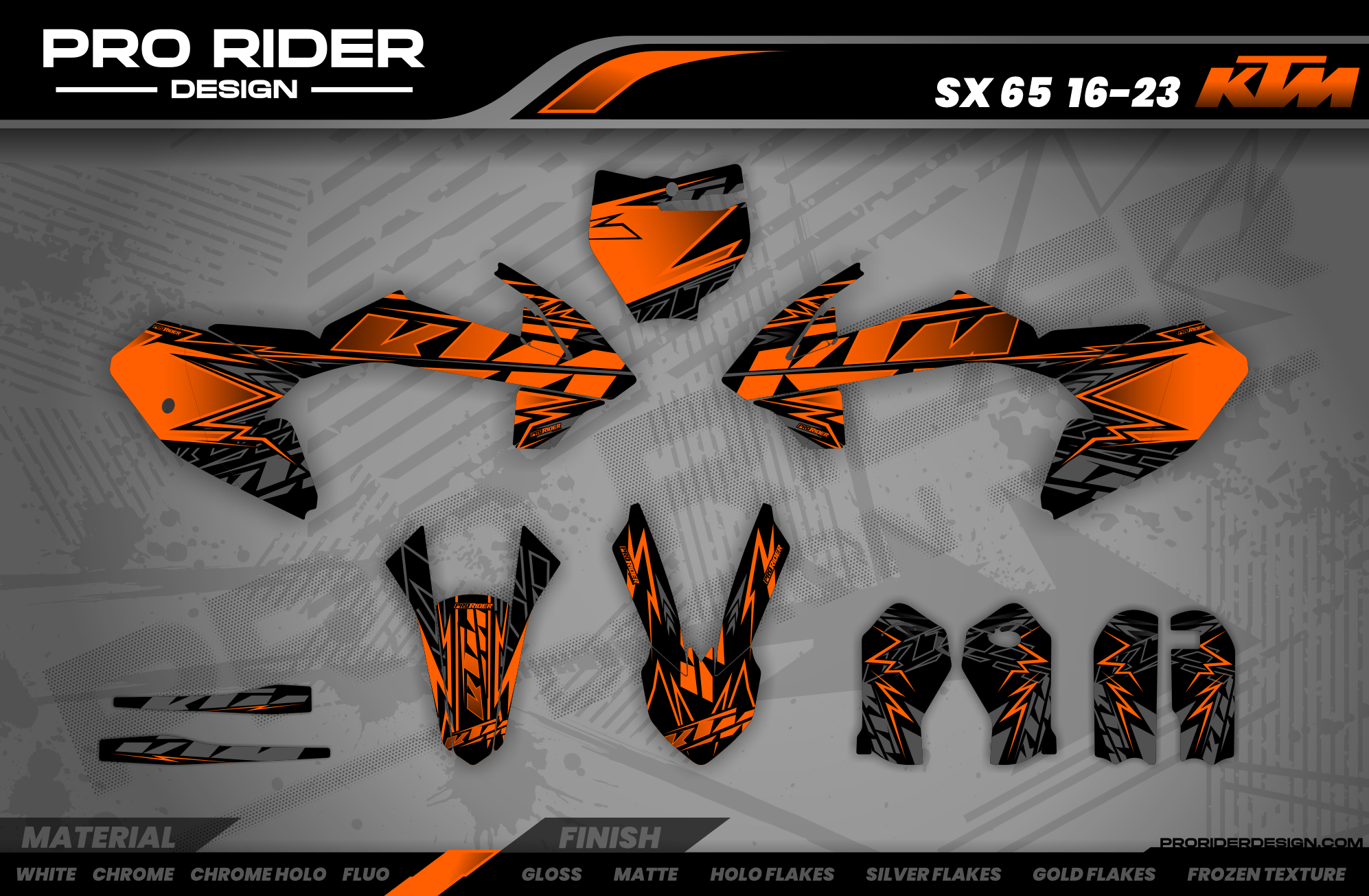 KTM Graphics ORANGE BOLD EFFECT