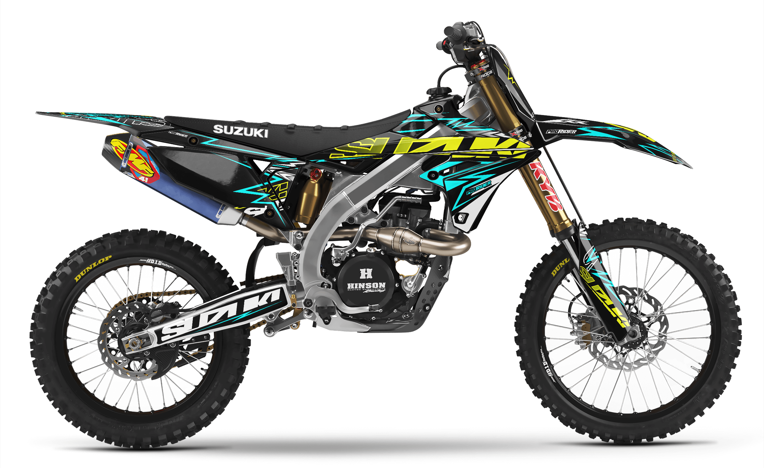 TEAL BOLD EFFECT Suzuki Full Graphics Kit