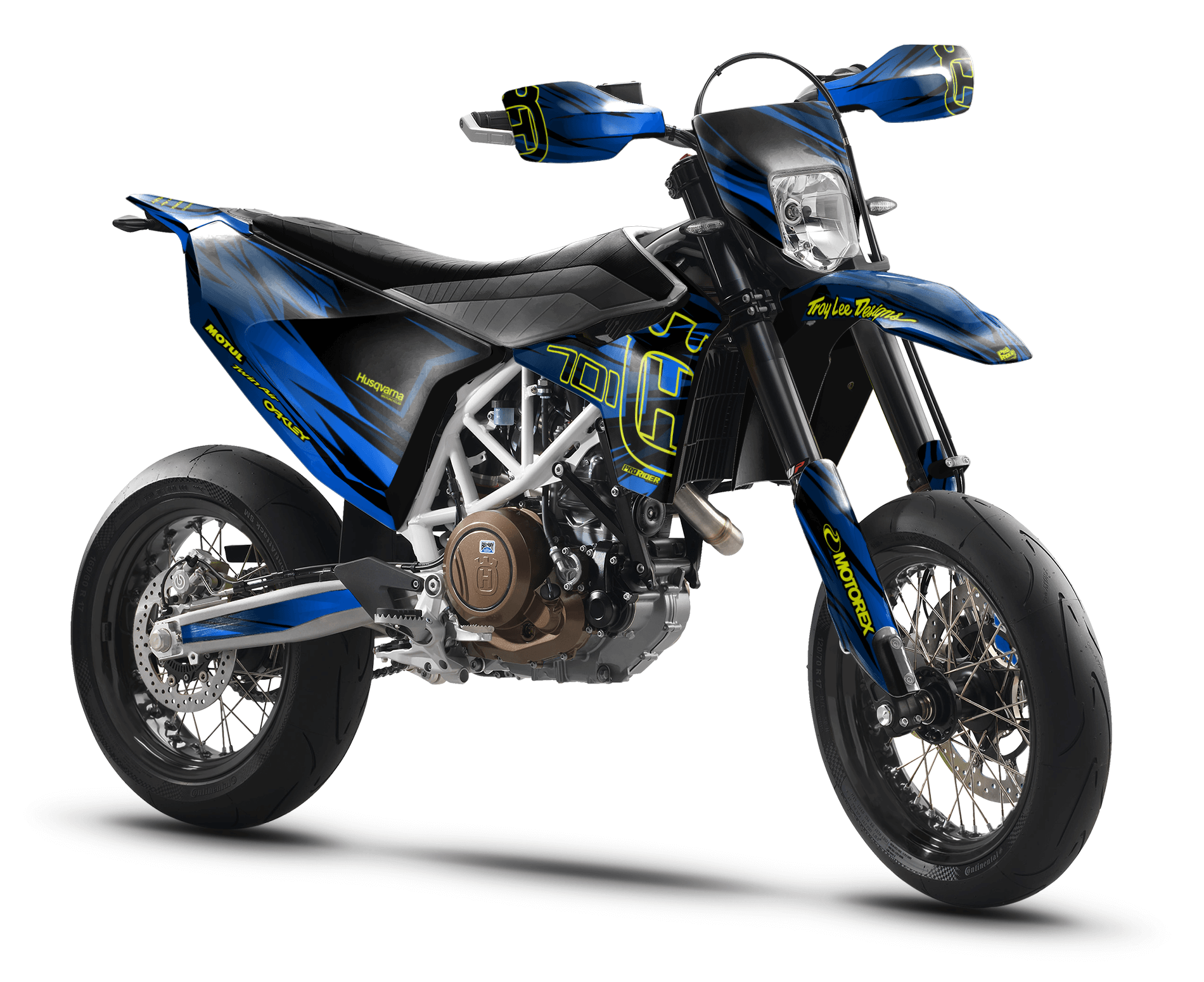 BLUE PLATINUM RUSH 701 Husqvarna Full Graphics Kit