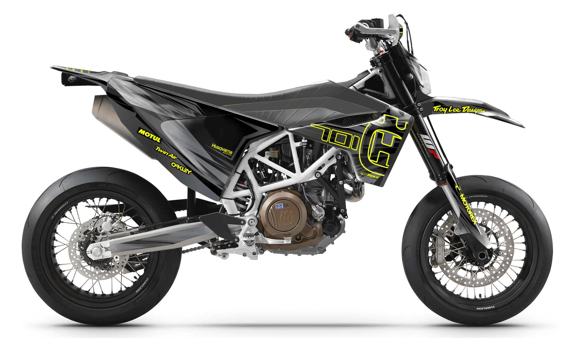 GREY PLATINUM RUSH 701 Husqvarna Full Graphics Kit