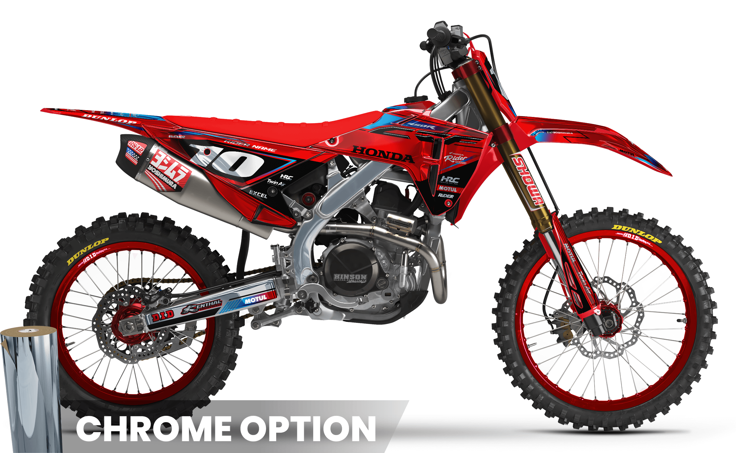 RED HRC Line HONDA Full Graphics Kit