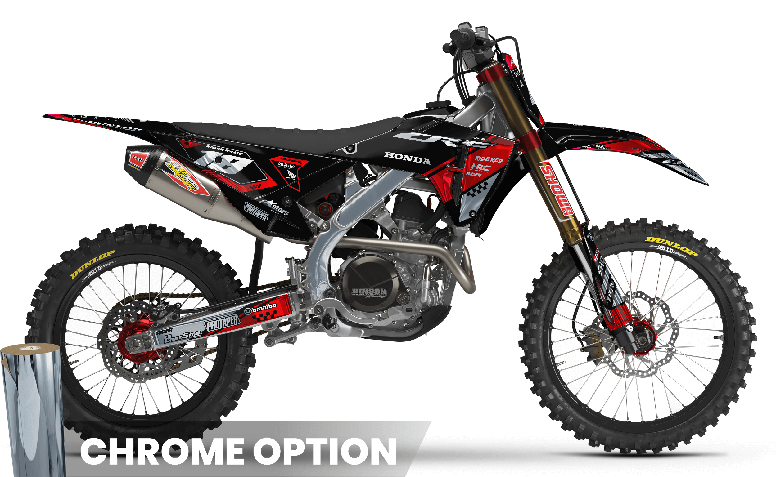 HONDA Full Graphics Kit BLACK PERFORMANCE