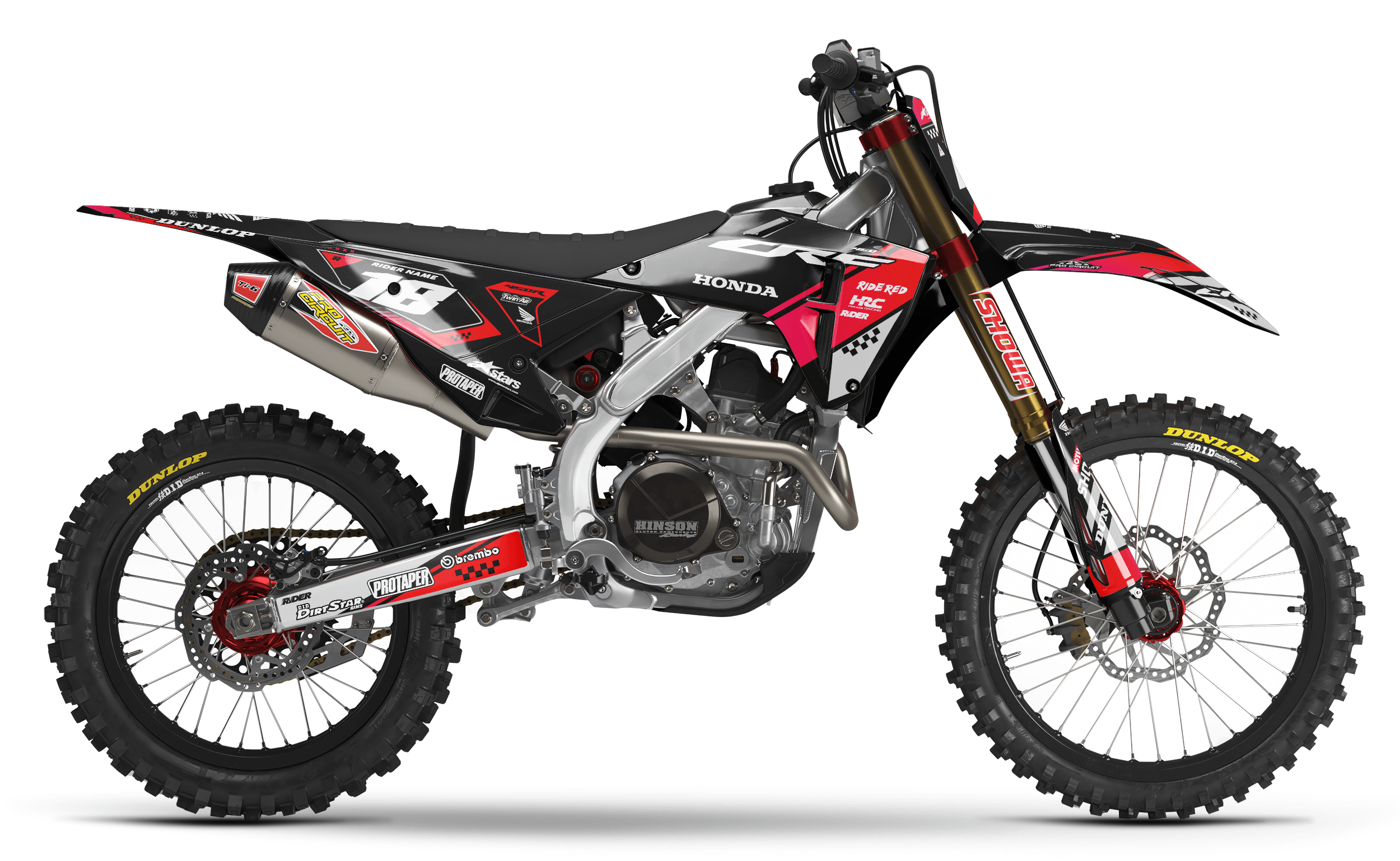 HONDA Full Graphics Kit BLACK PERFORMANCE