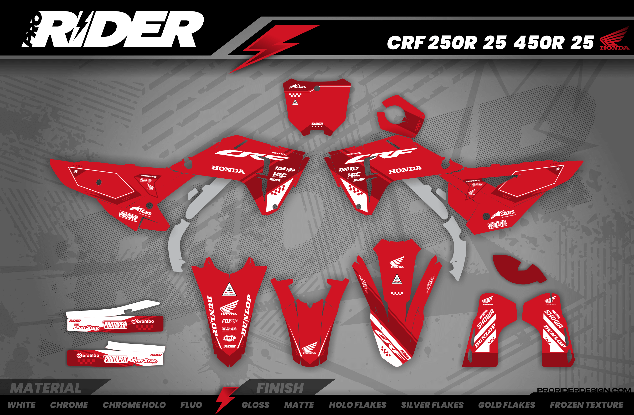 HONDA Full Graphics Kit RED PERFORMANCE