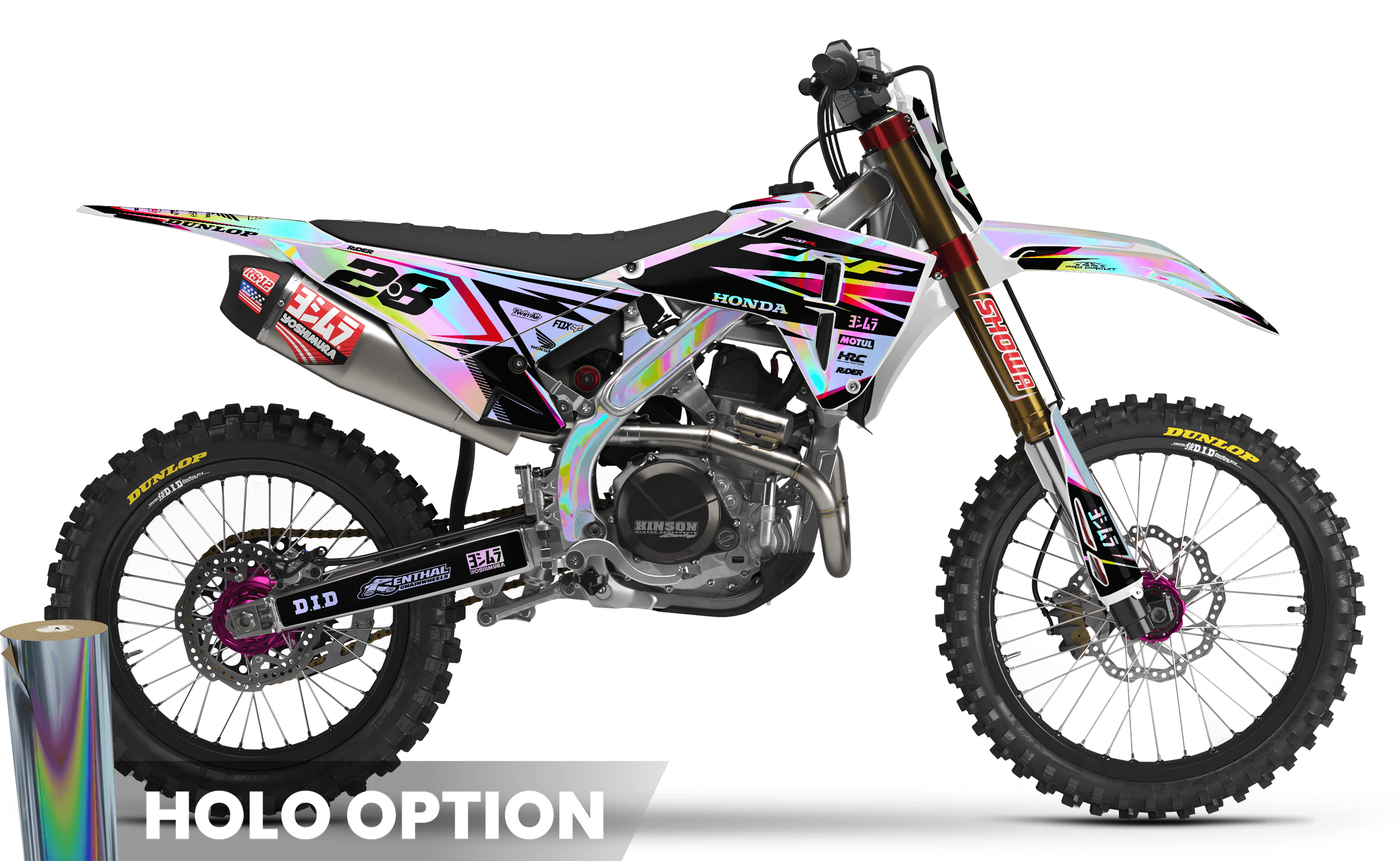 HONDA Full Graphics Kit WHITE RIFT