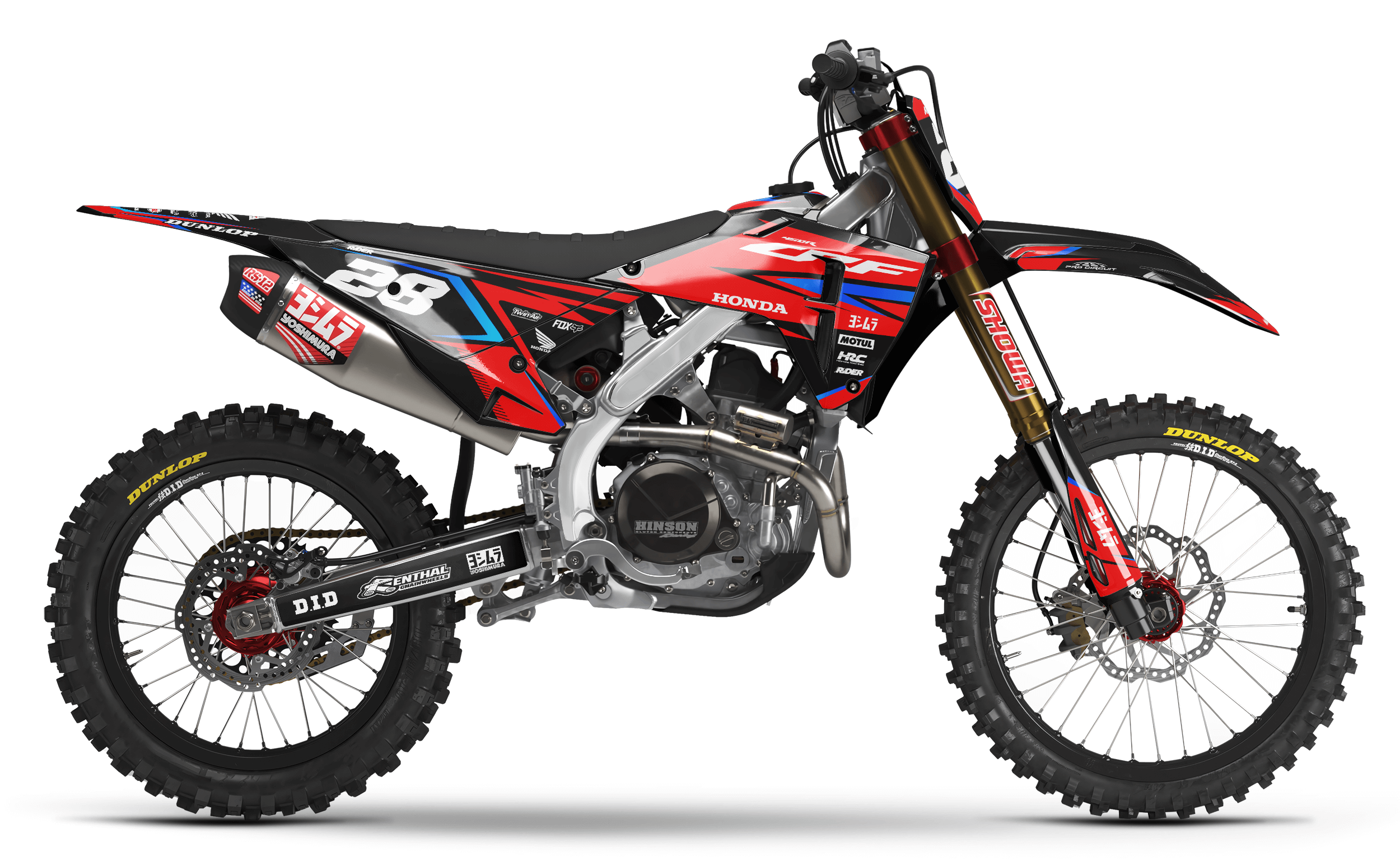 HONDA Full Graphics Kit RED RIFT