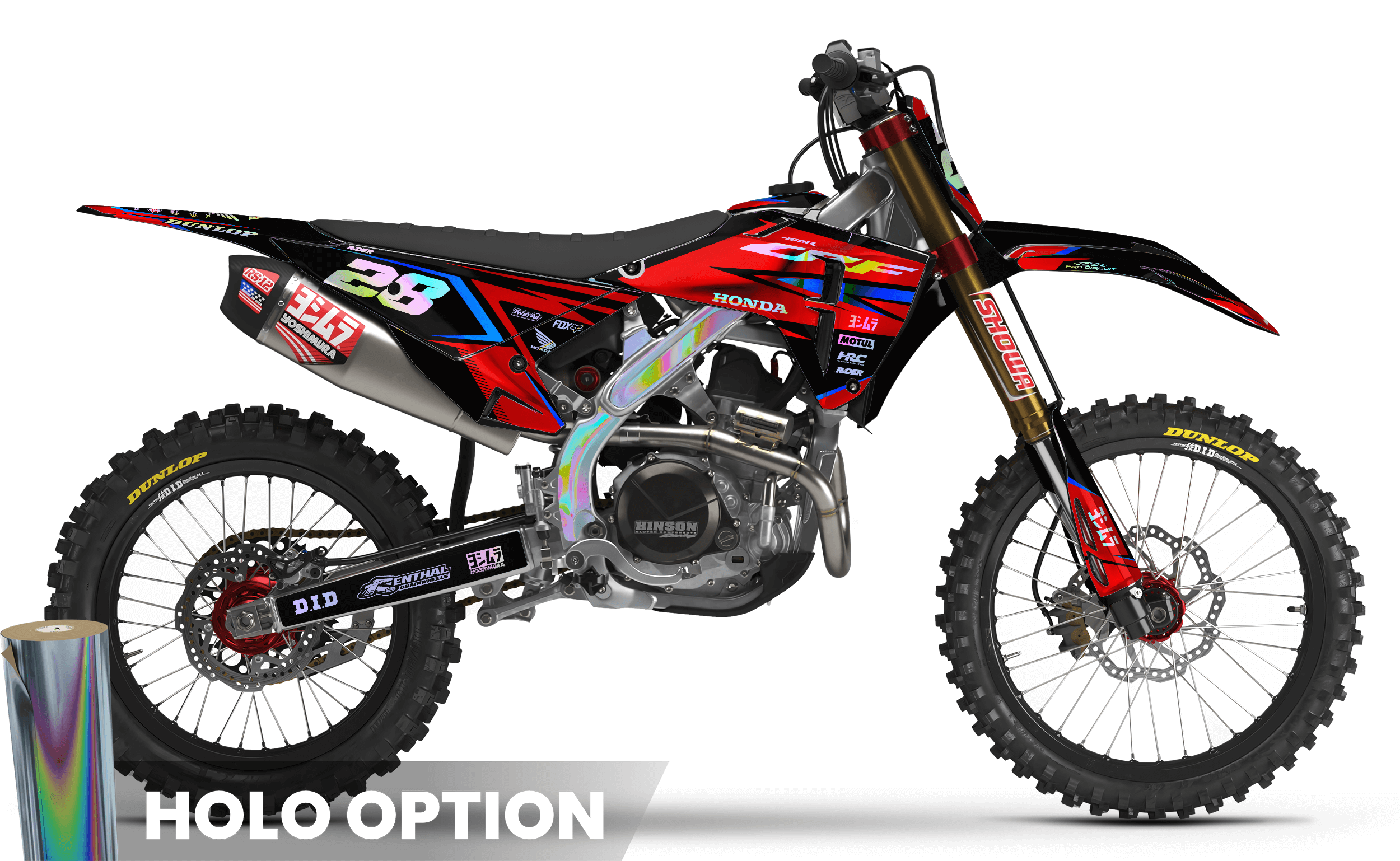 HONDA Full Graphics Kit RED RIFT