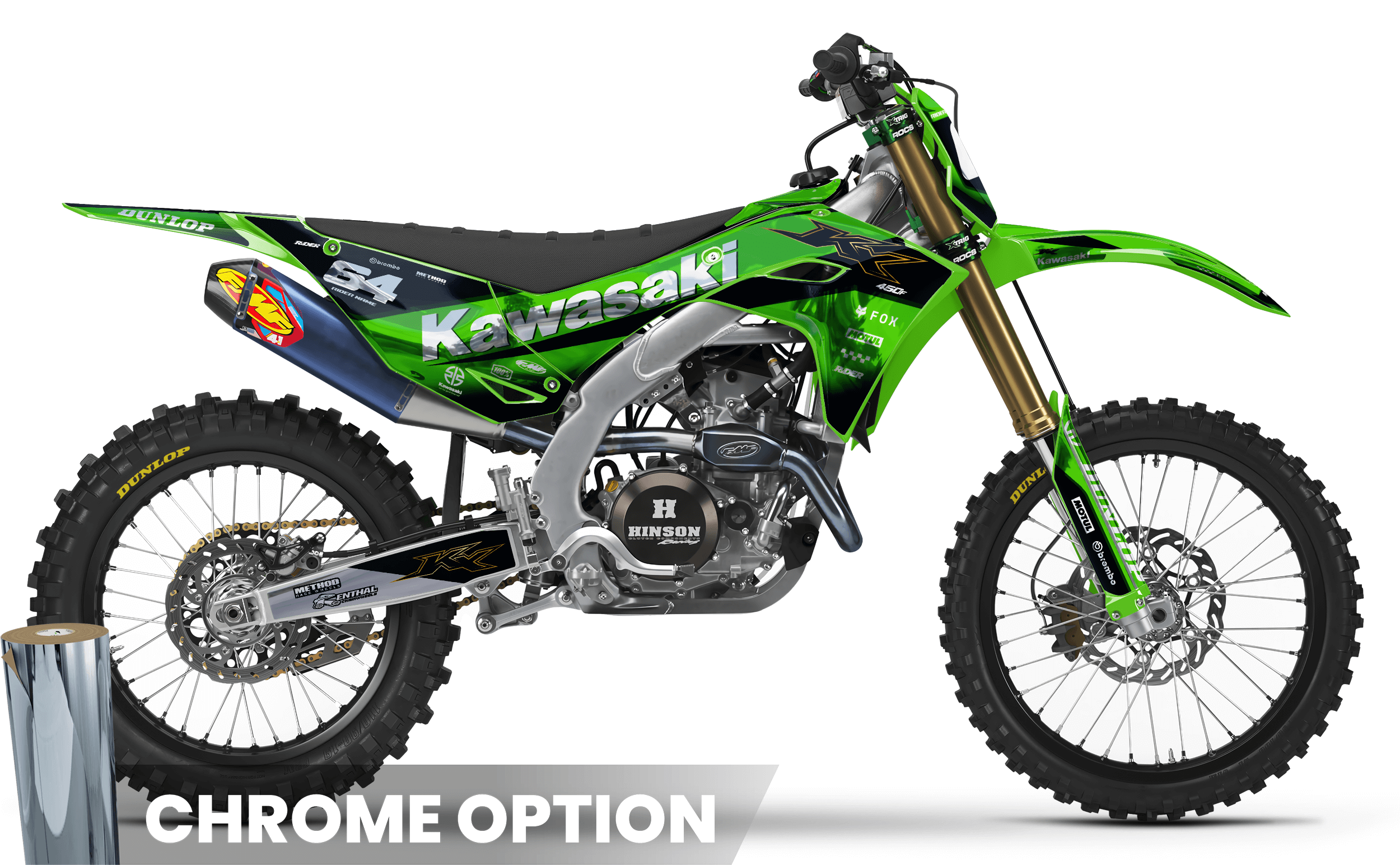 GREEN CORE KAWASAKI FULL GRAPHICS KIT