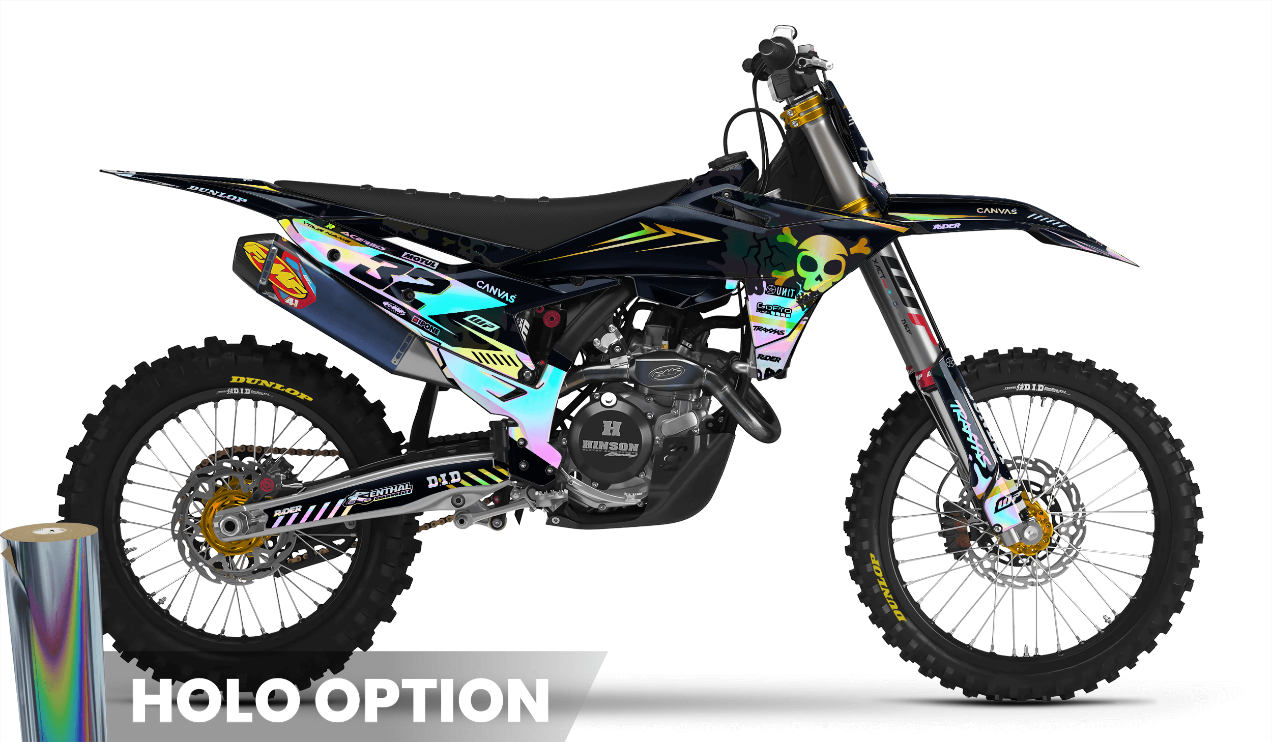 GOLD SKULL KTM Full Graphics Kit