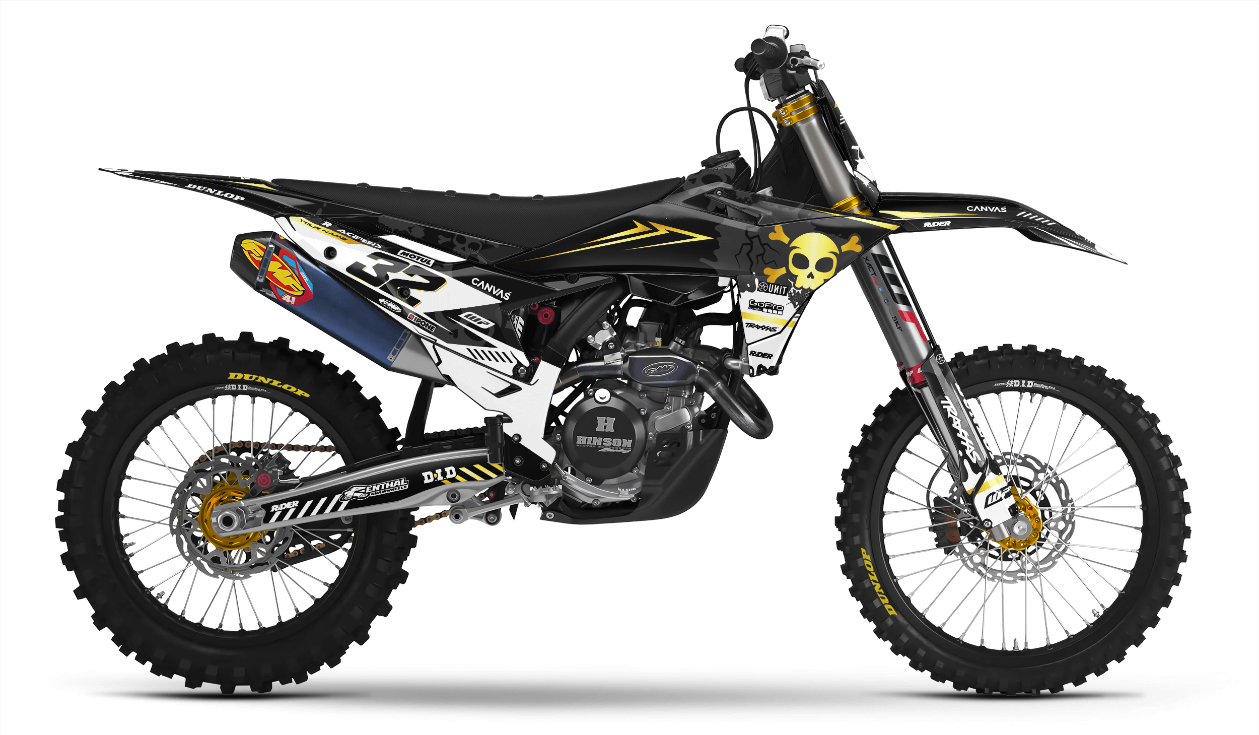 GOLD SKULL KTM Full Graphics Kit