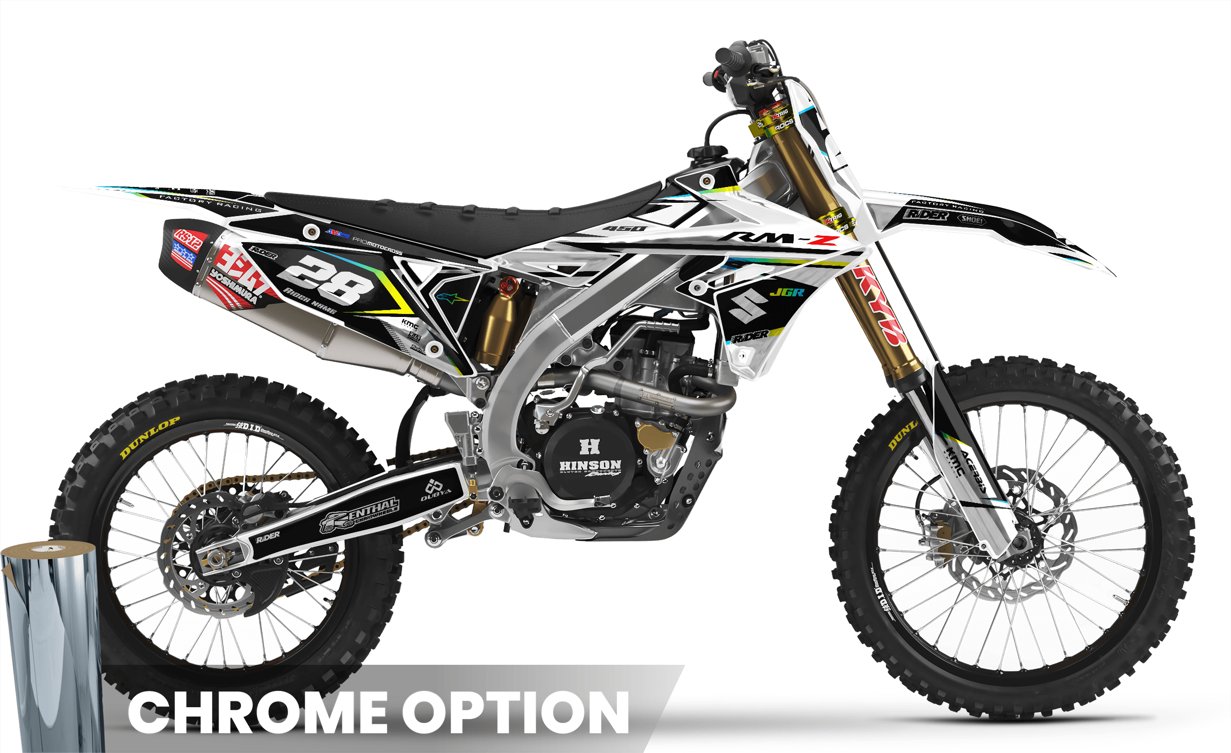 WHITE FIRM Suzuki Full Graphics Kit