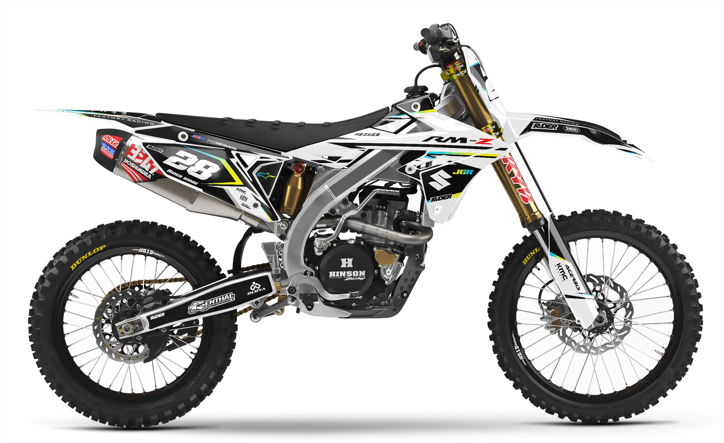 WHITE FIRM Suzuki Full Graphics Kit