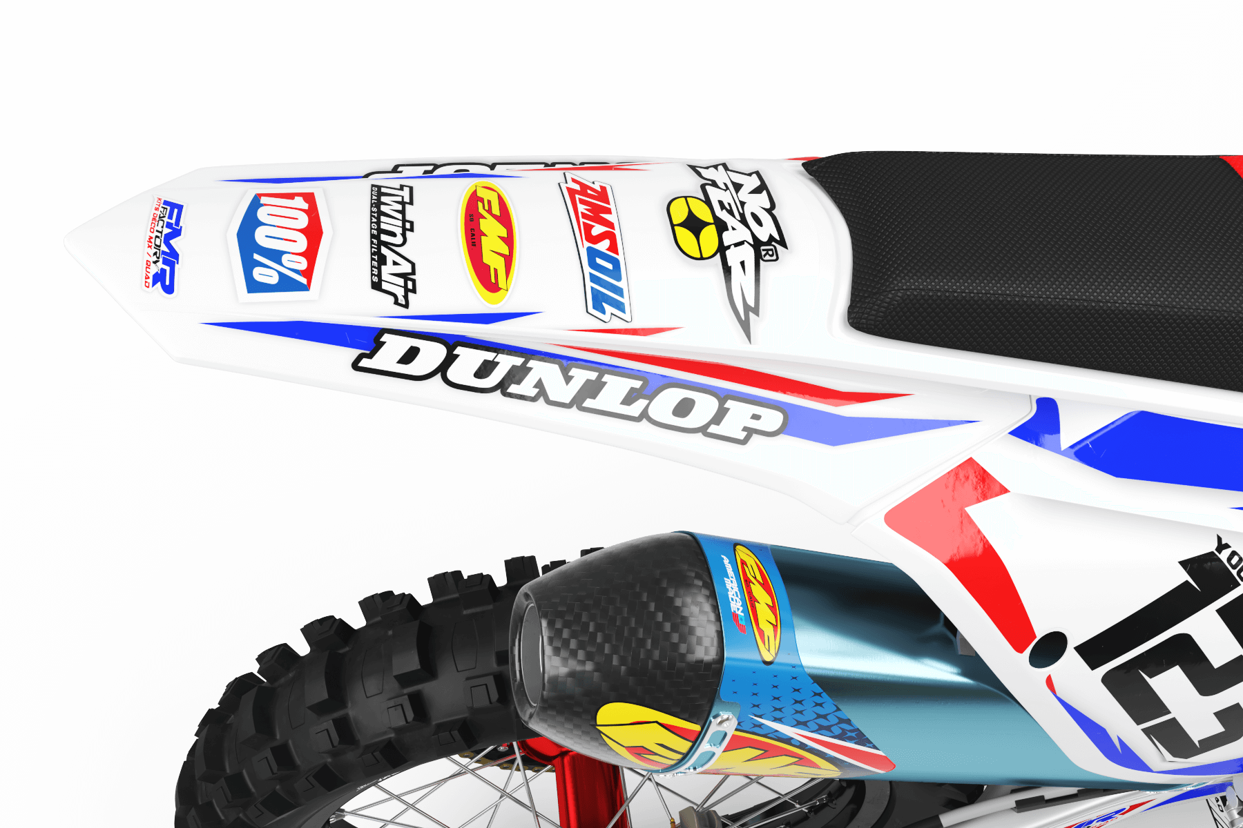 Graphics Kit FMR FACTORY RED : Stunning design for your Motocross